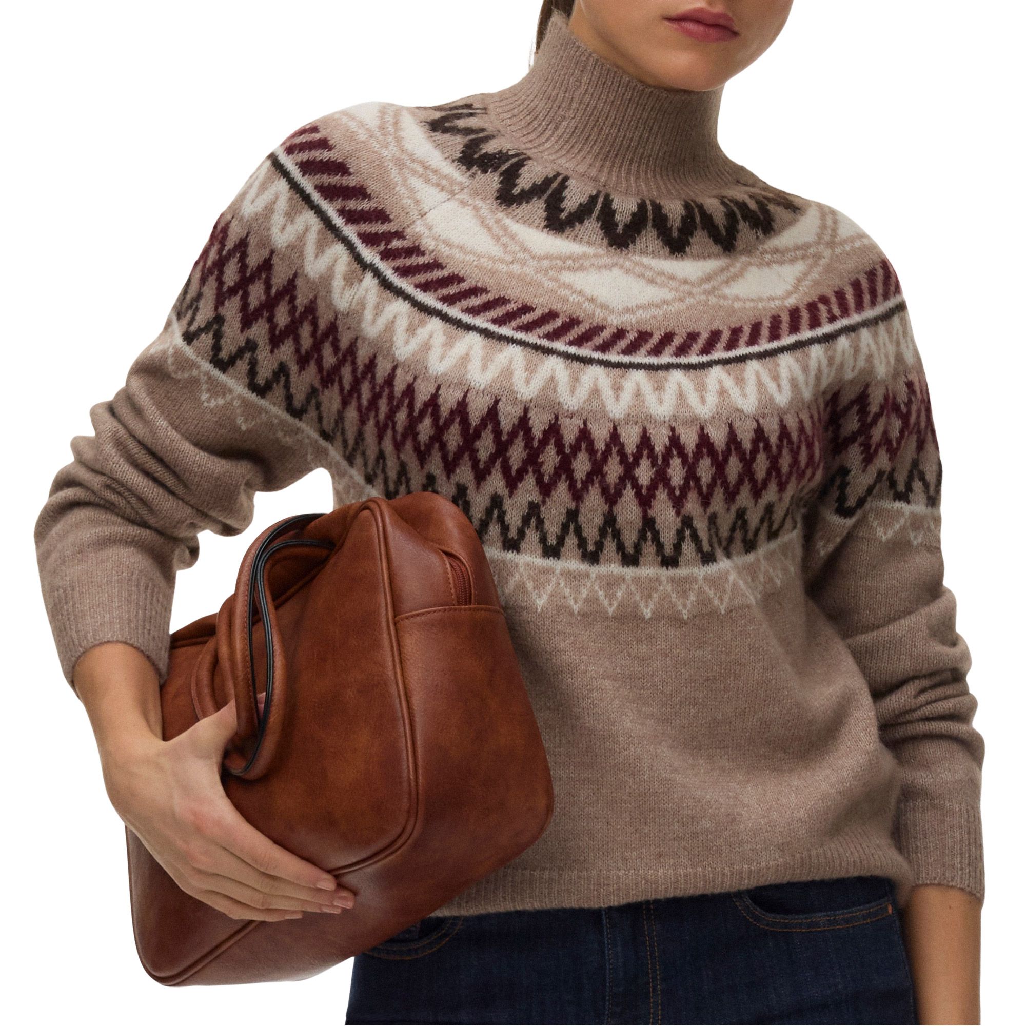 Vero Moda Maple Highneck Knitted Pullover Damen