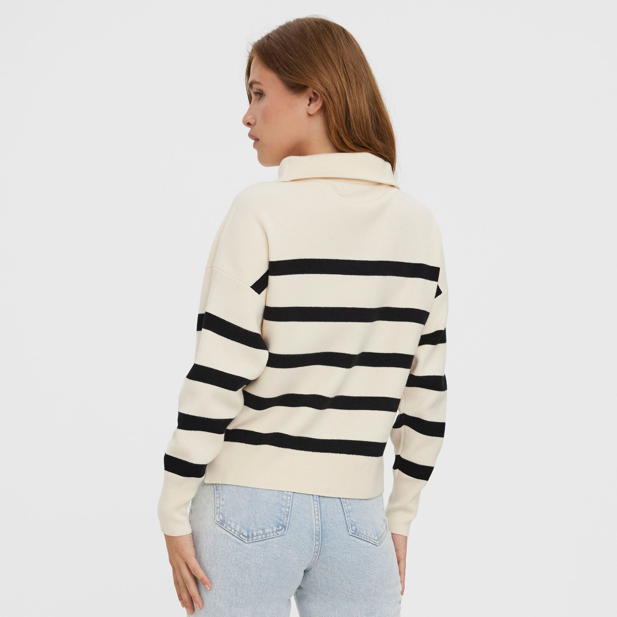 Vero Moda Saba Stripe Highneck Trui Dames