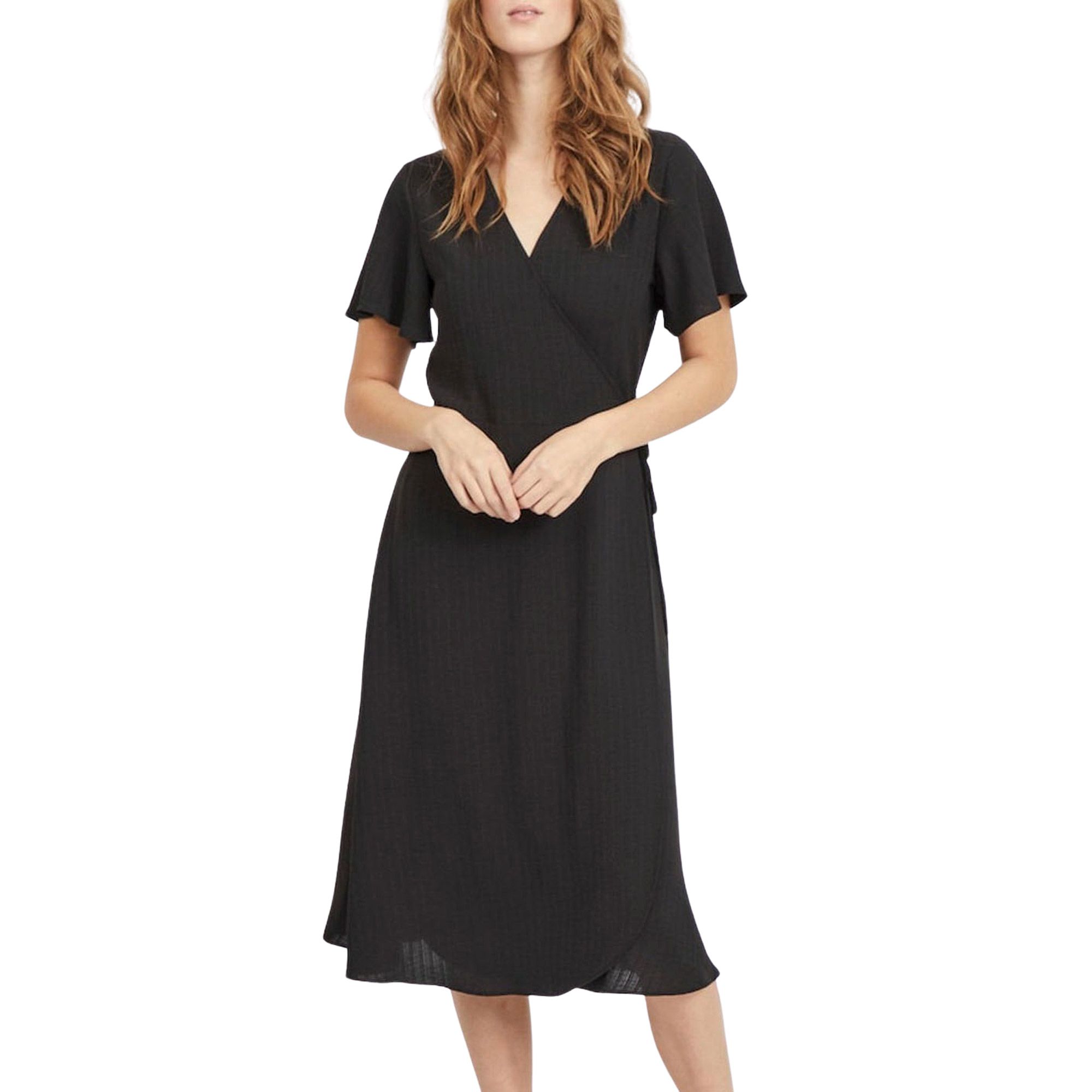 Robe Vila Vilovie Wrap Midi Femmes