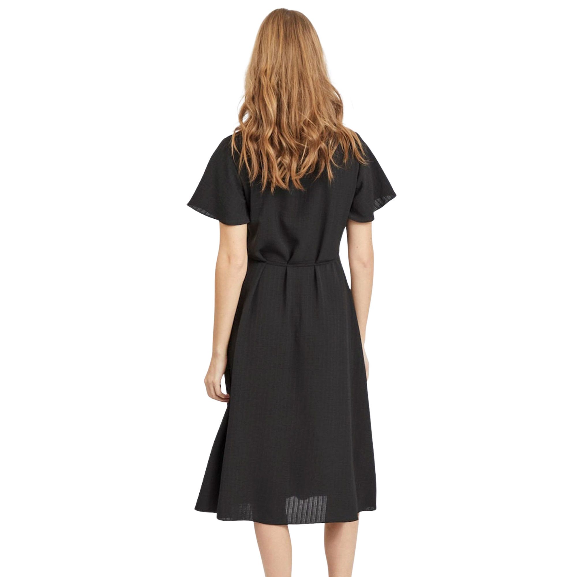 Vila Vilovie Wrap Midi Jurk Dames