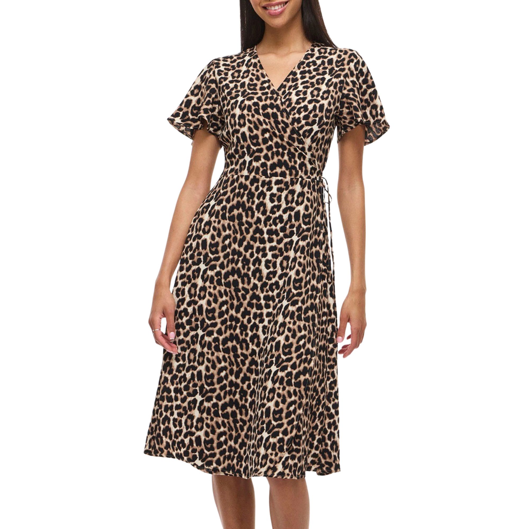 Vila Vilovie Wrap Midi Jurk Dames