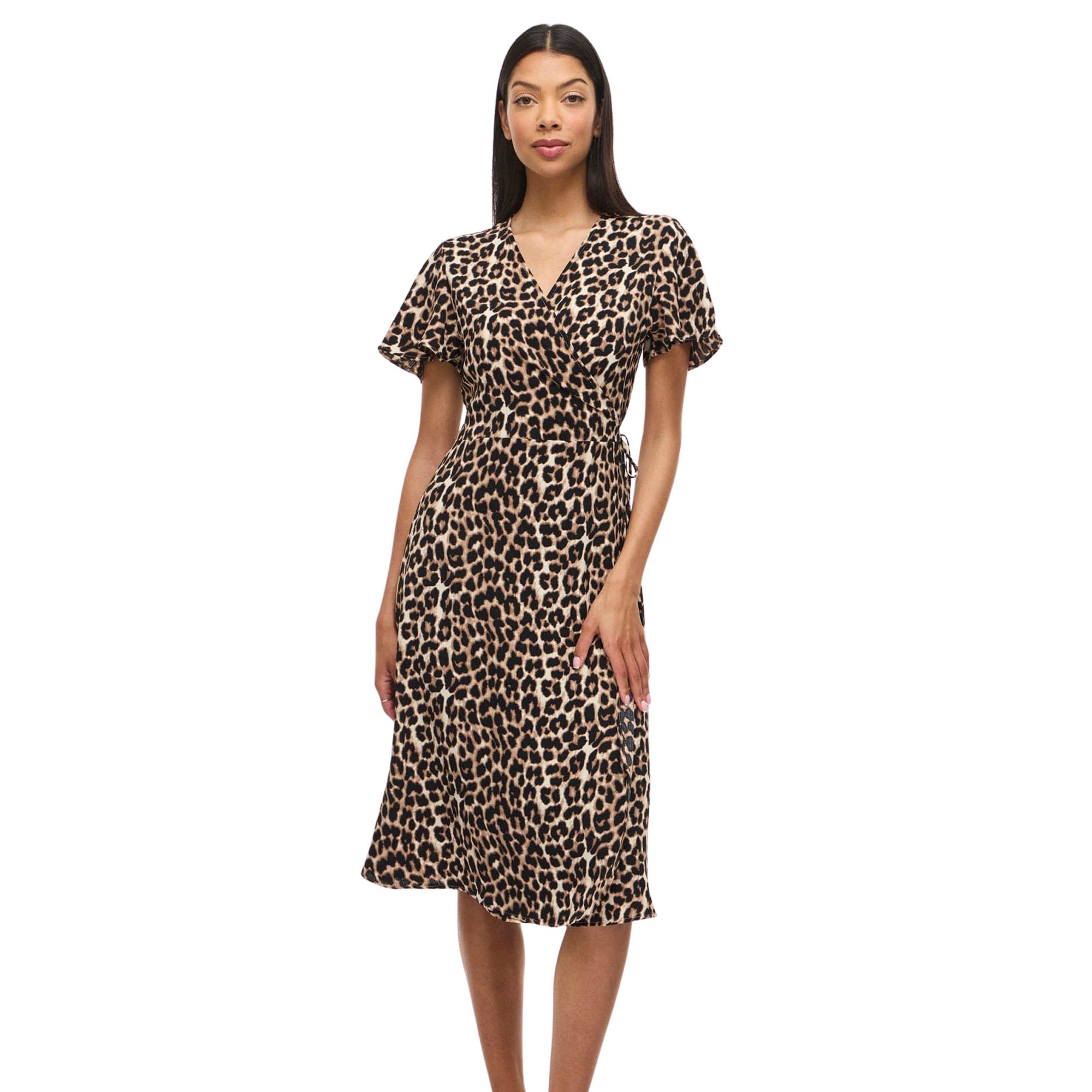 Robe Vila Vilovie Wrap Midi Femmes