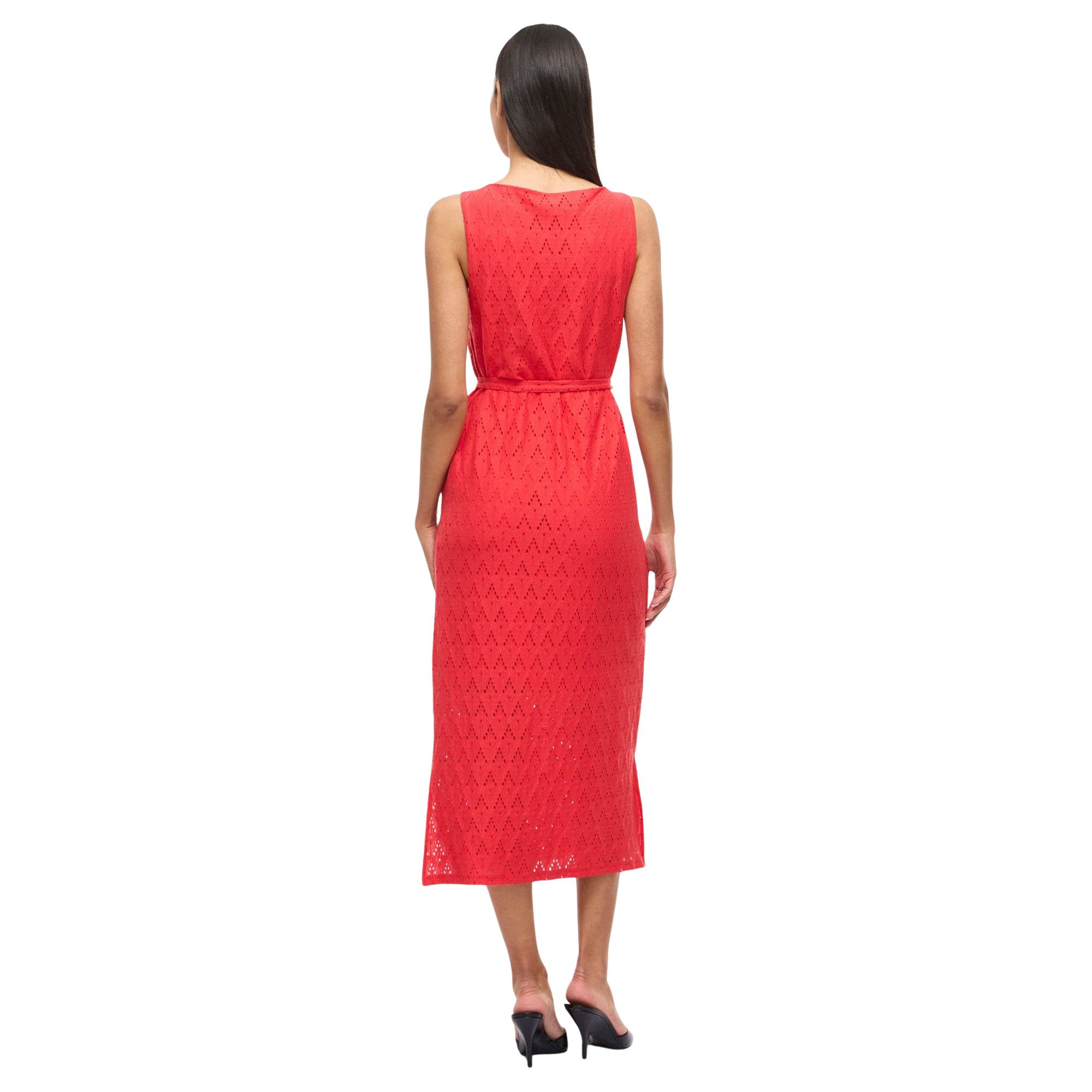 Vila Malina V-Neck Midi Jurk Dames