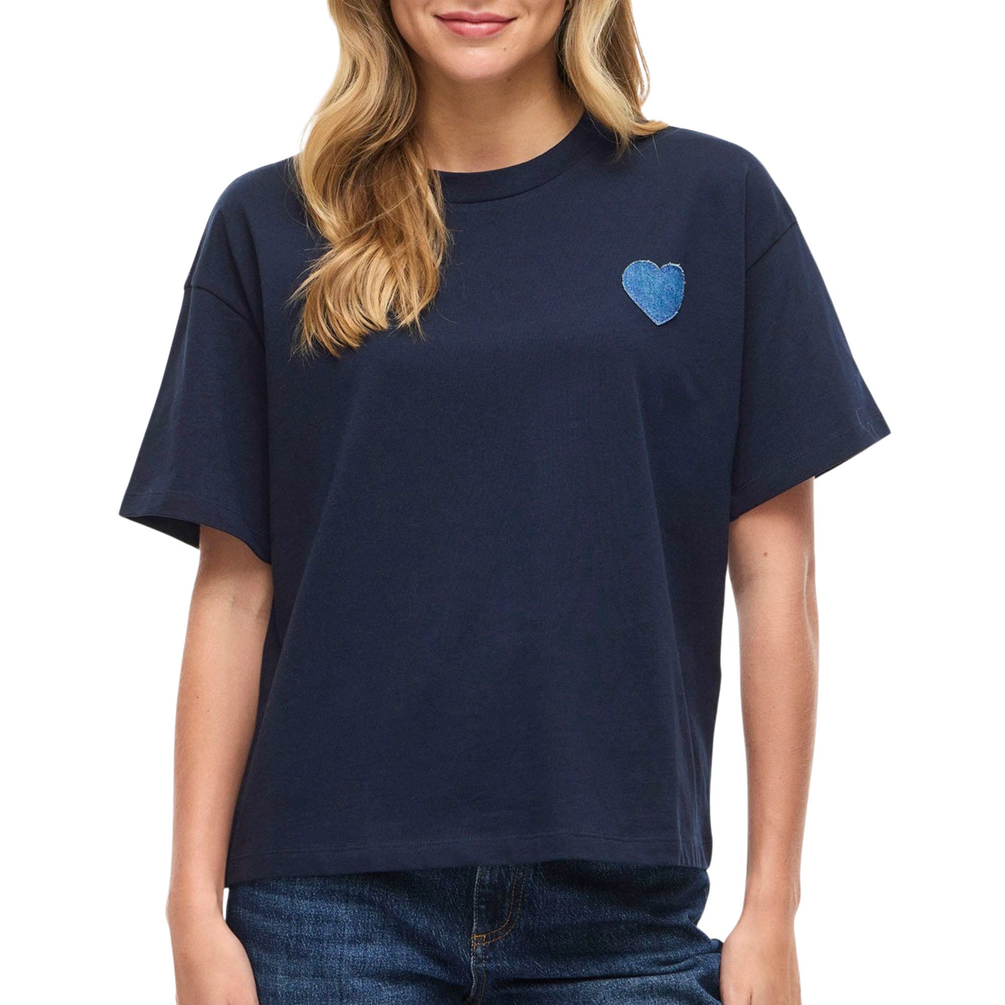 Vila Monie Heart Crew Shirt Dames