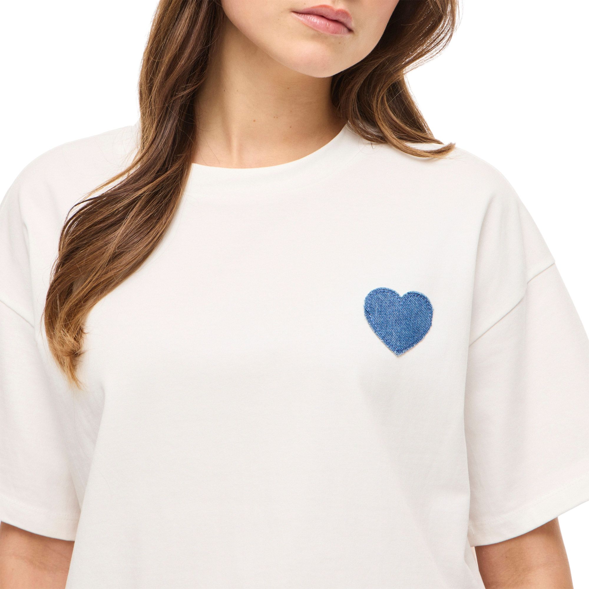 Vila Monie Heart Crew Shirt Dames