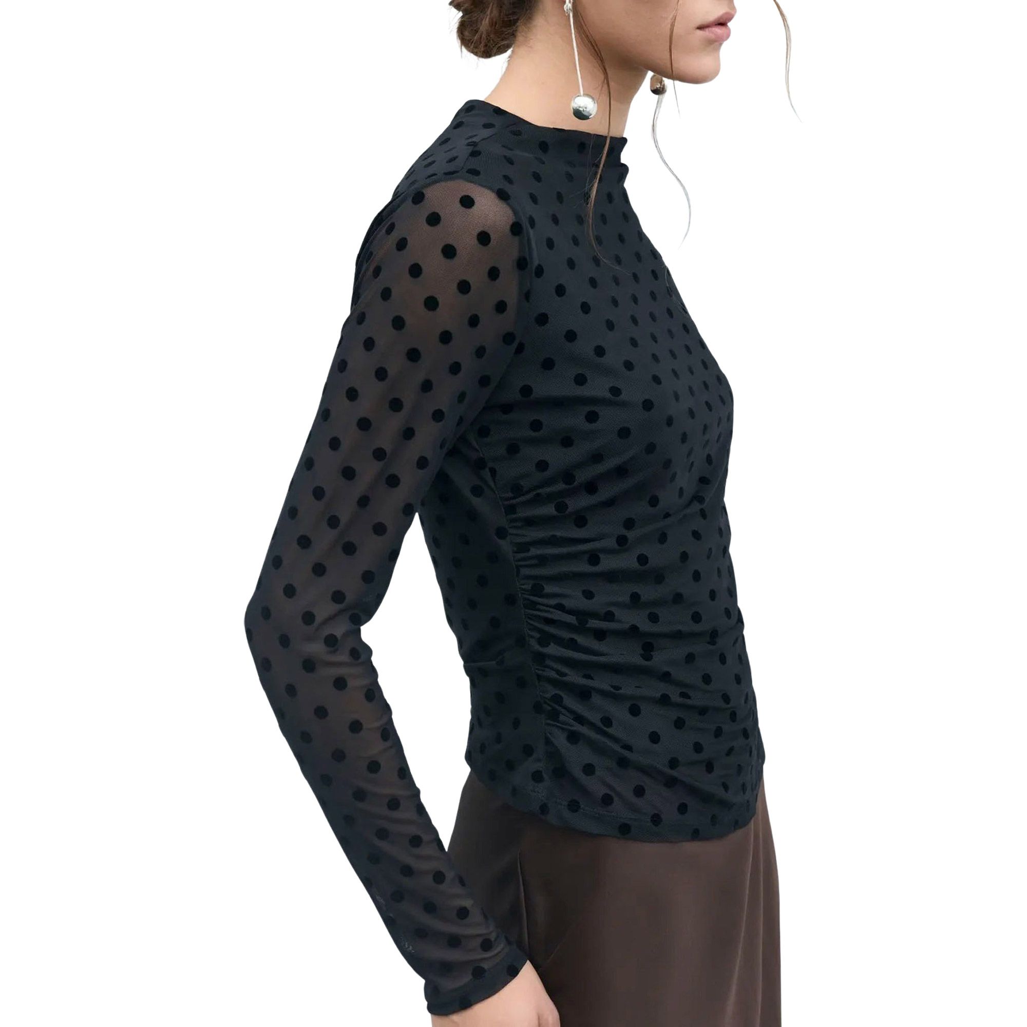 Top Vila Rikke Funnel Neck LS Femmes