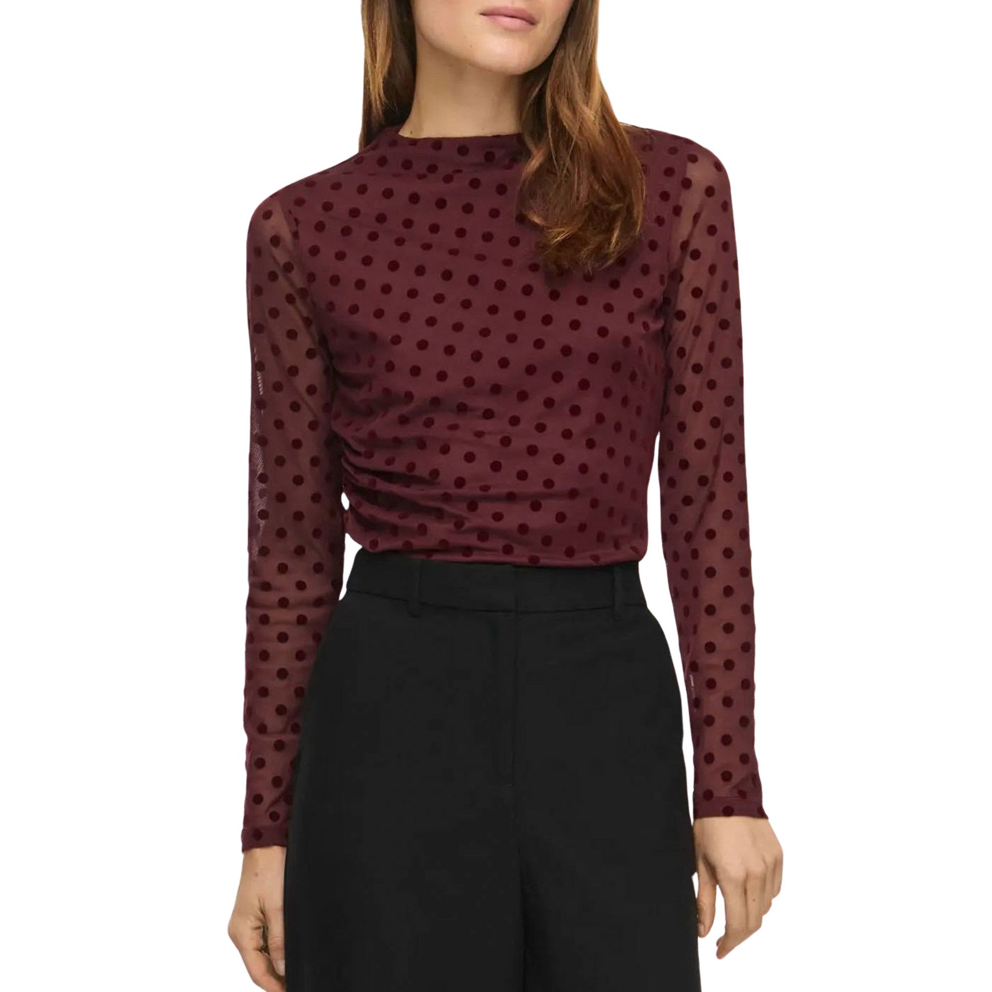Top Vila Rikke Funnel Neck LS Femmes