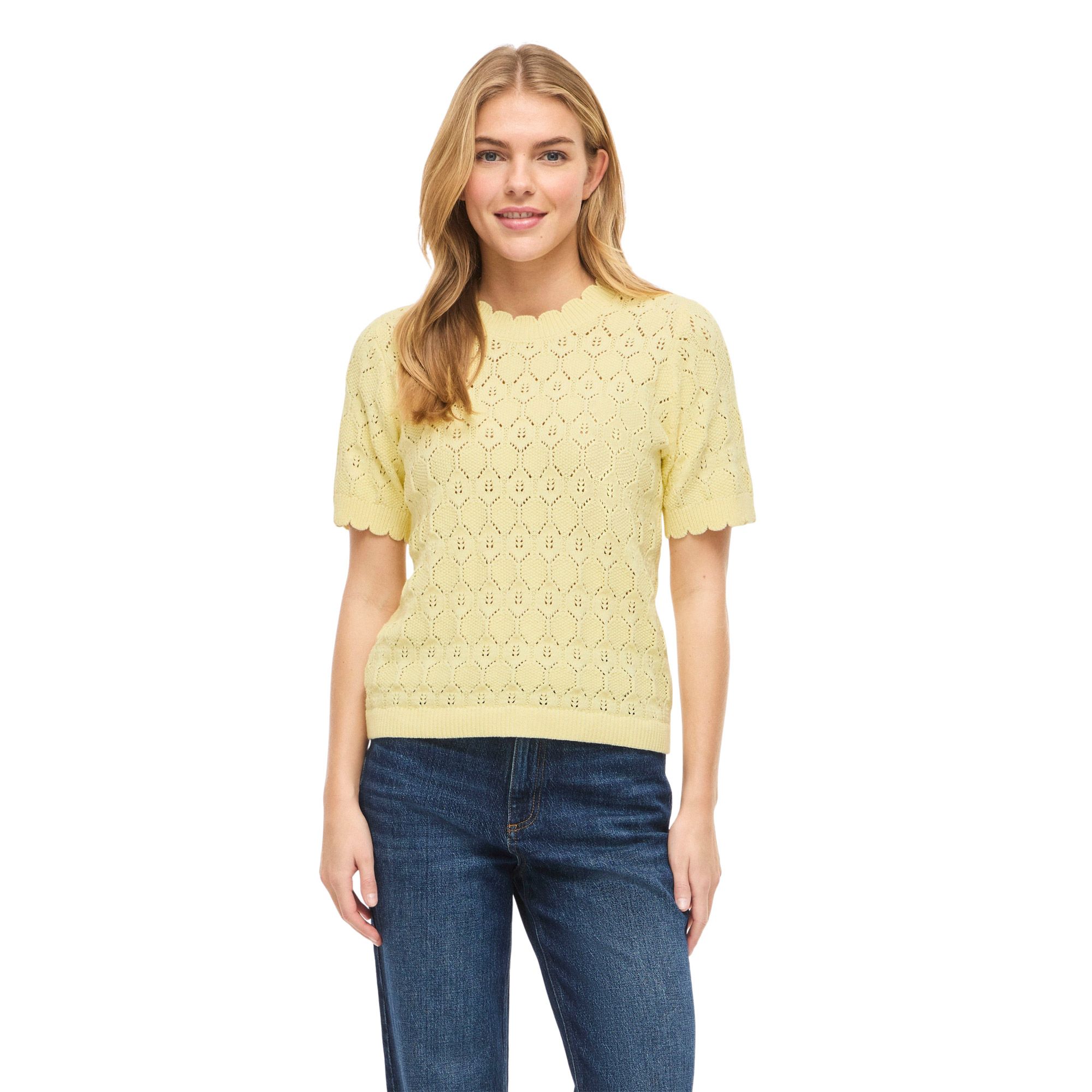 Vila Owen Pointelle Knit Shirt Dames