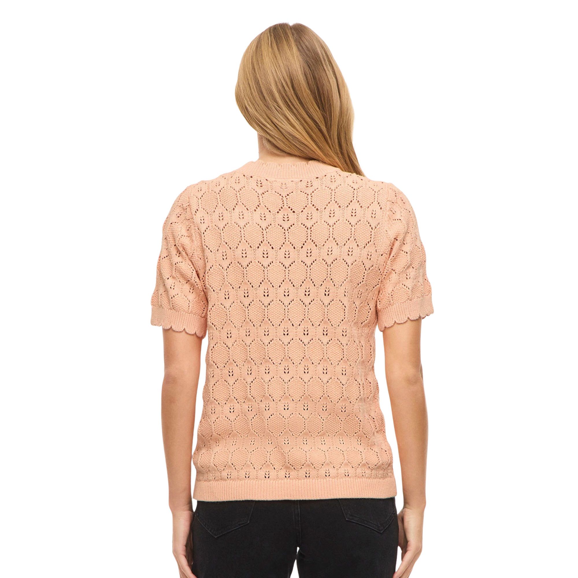 Vila Owen Pointelle Knit Shirt Dames
