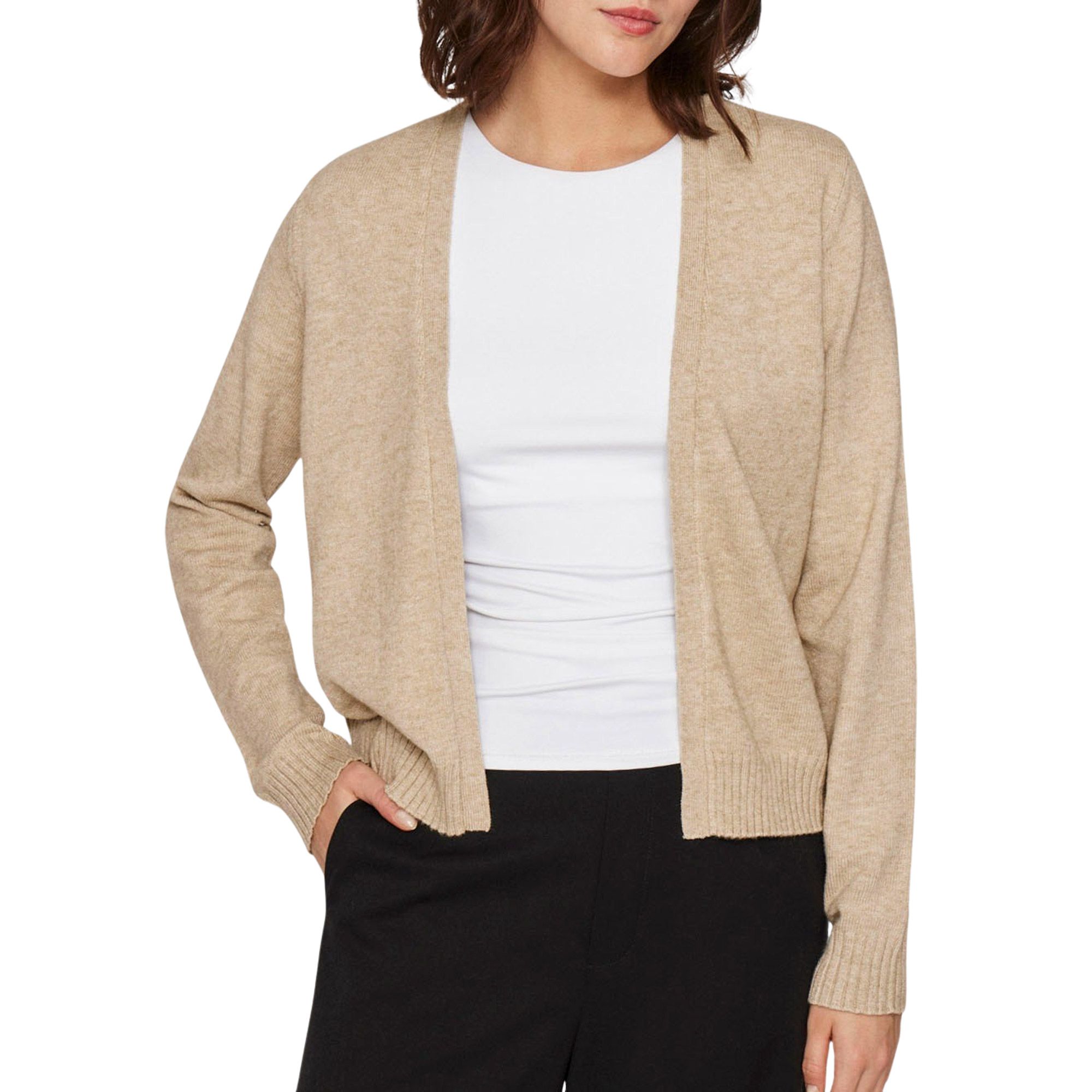Vila Viril Short L/S Knit Cardigan Vest Dames