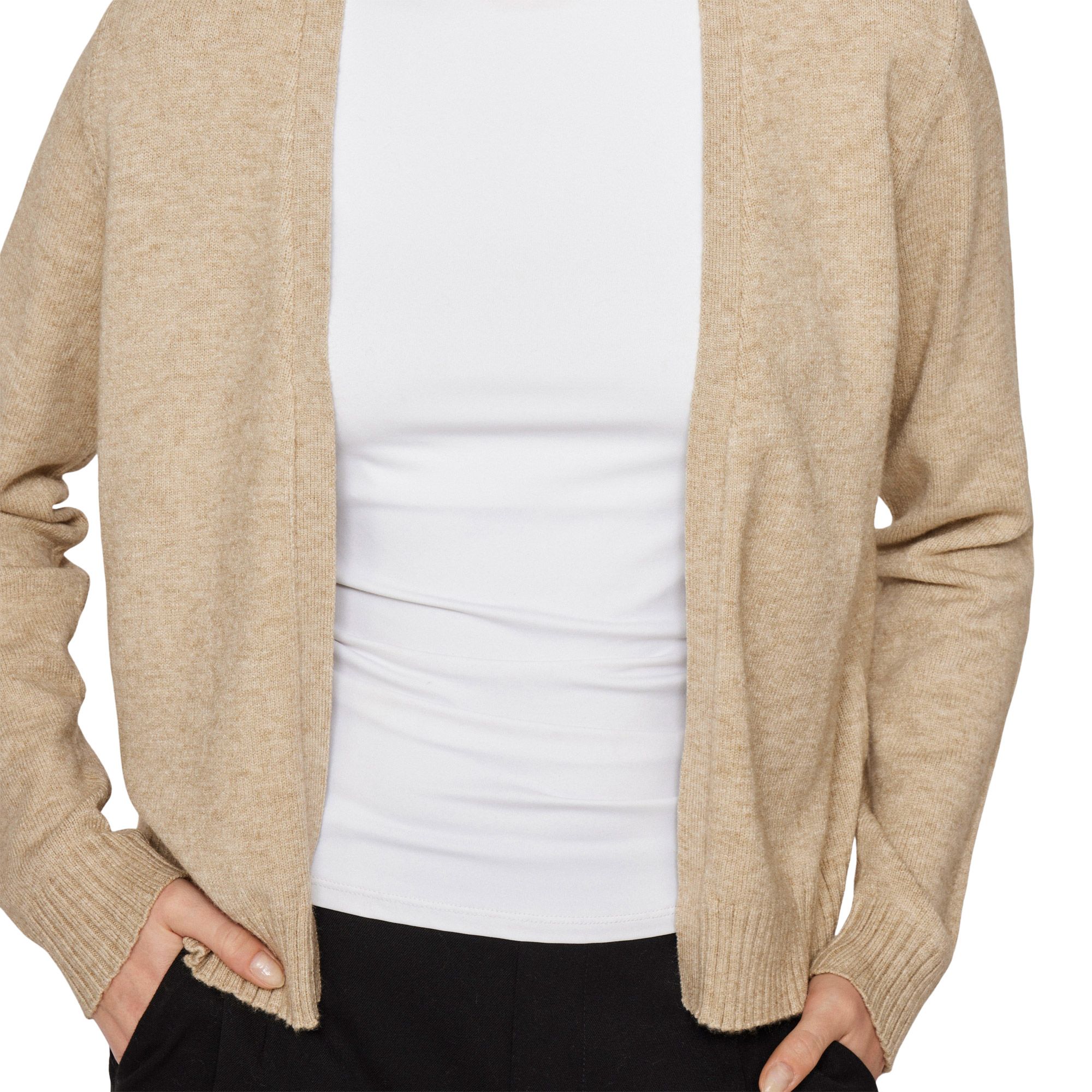 Vila Viril Short L/S Knit Cardigan Vest Dames