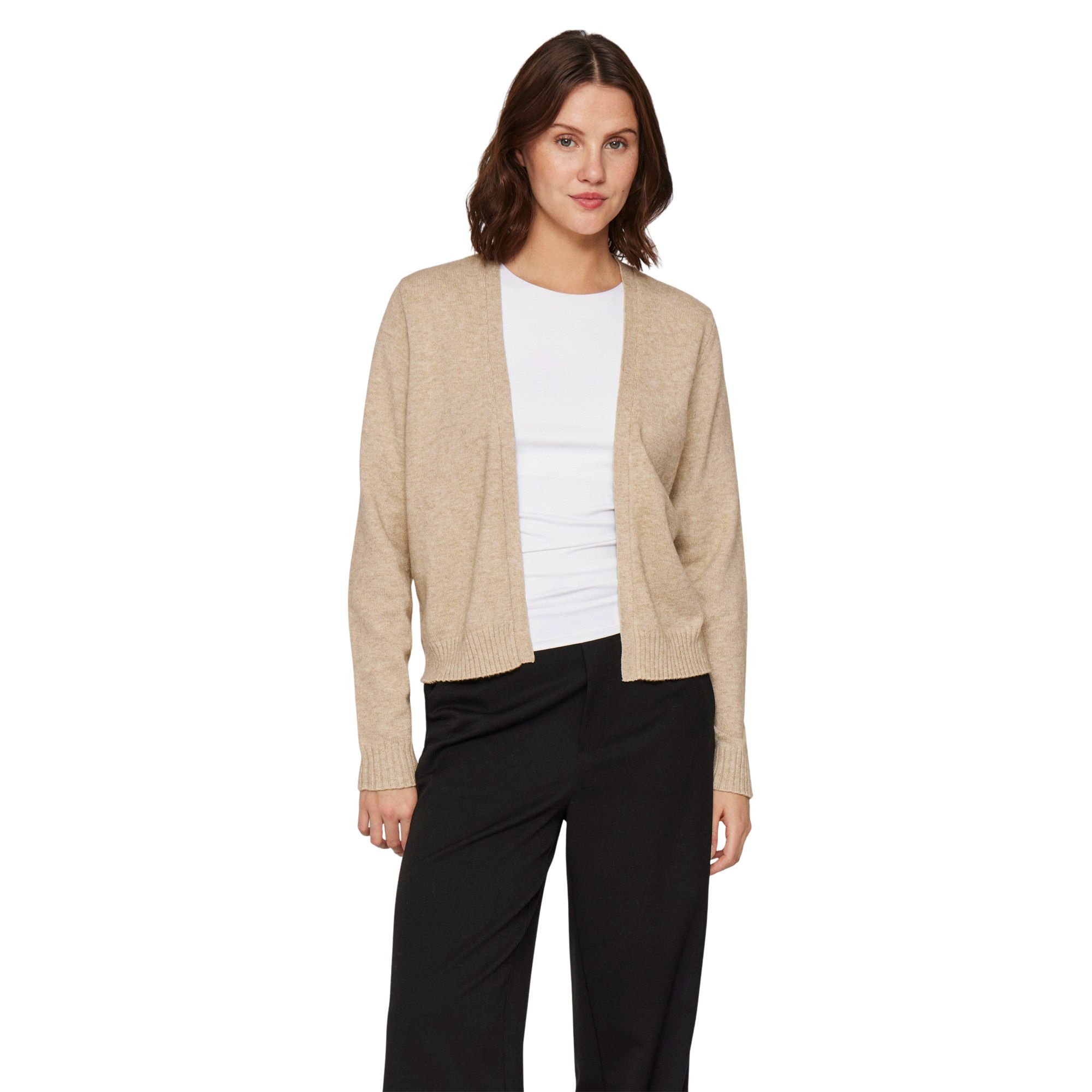 Vila Viril Short L/S Knit Cardigan Vest Dames