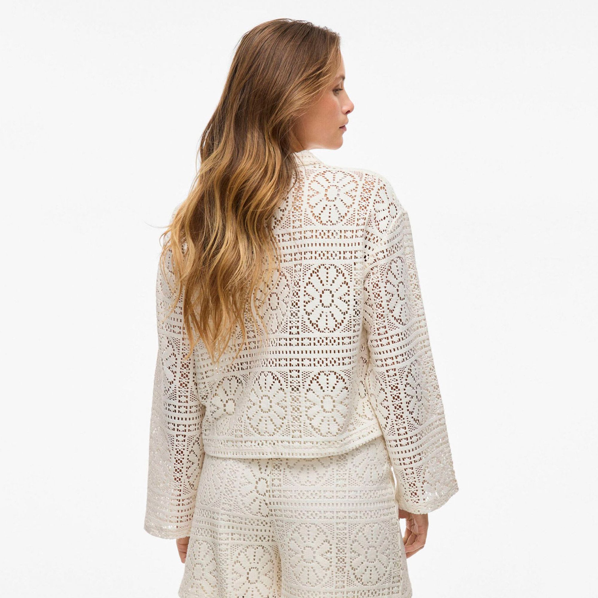 Vila Merinda Crochets Cardigan Vest Dames