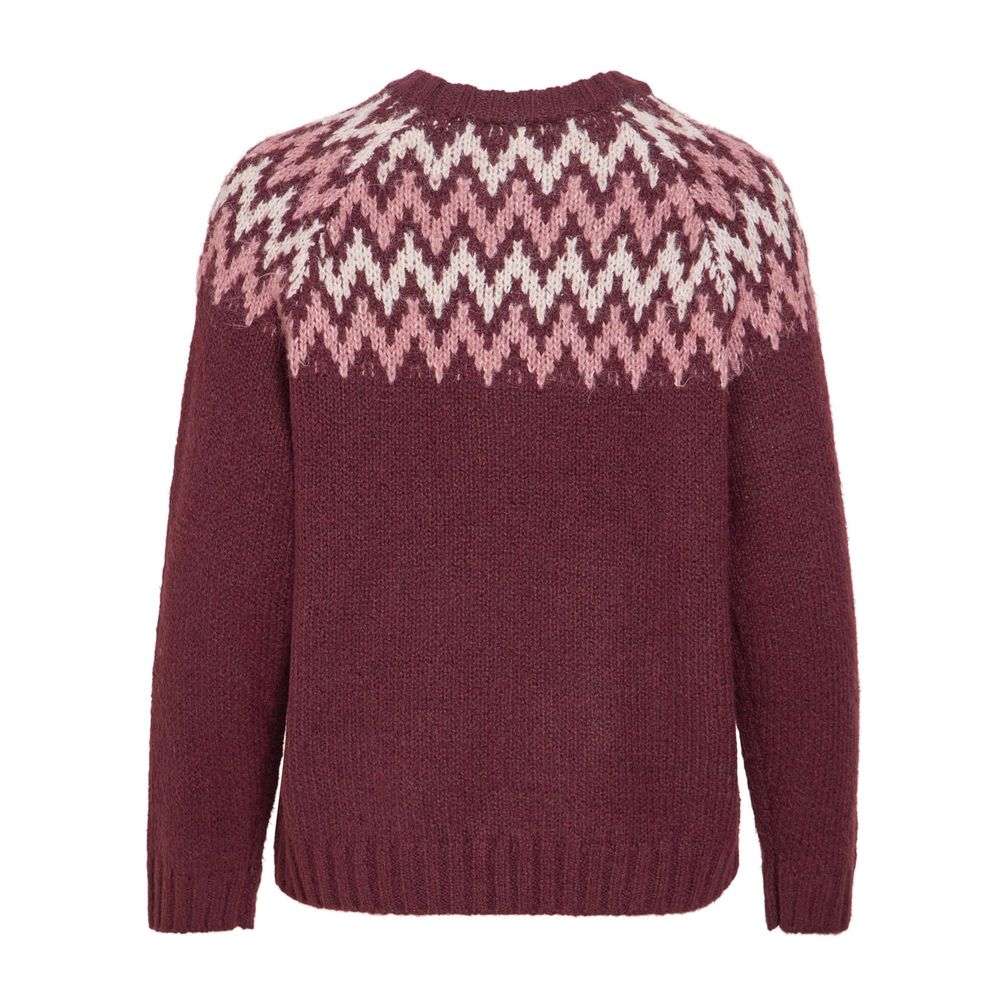 Vila Toni Crew Jacquard Knitted Sweater Dames