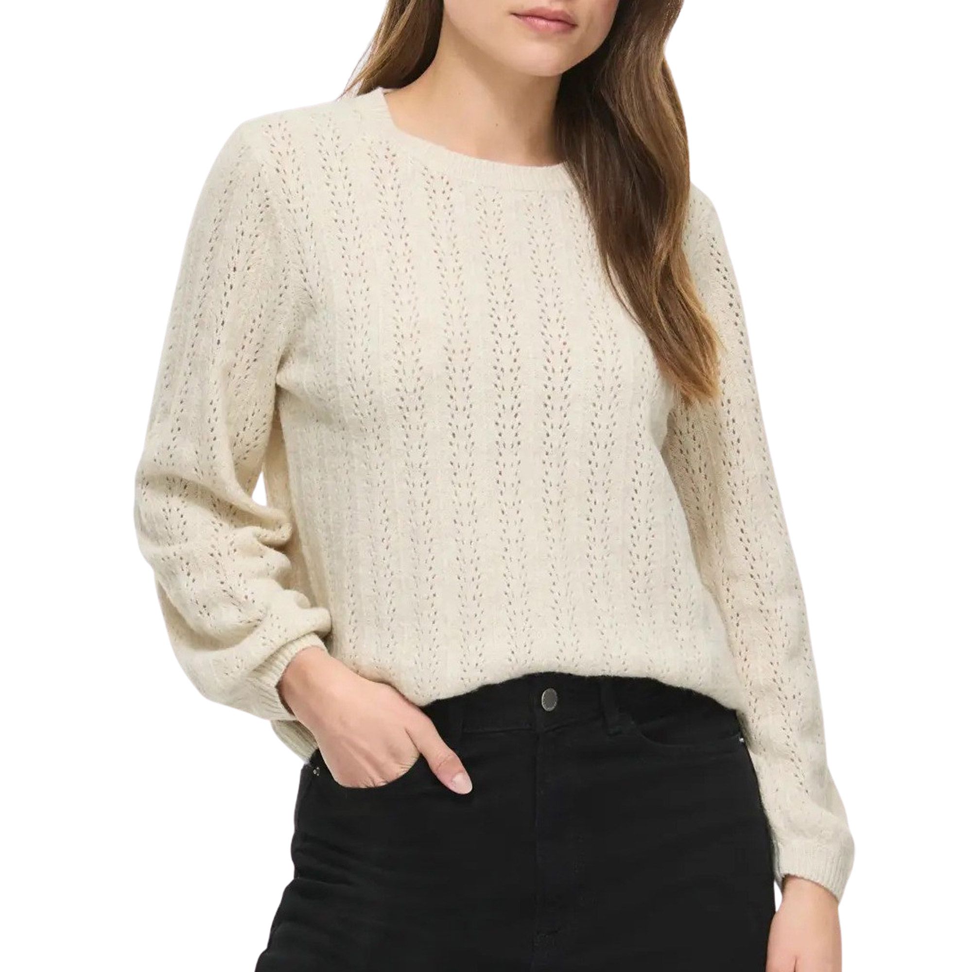Vila Iga Pointelle Knitted Pullover Damen