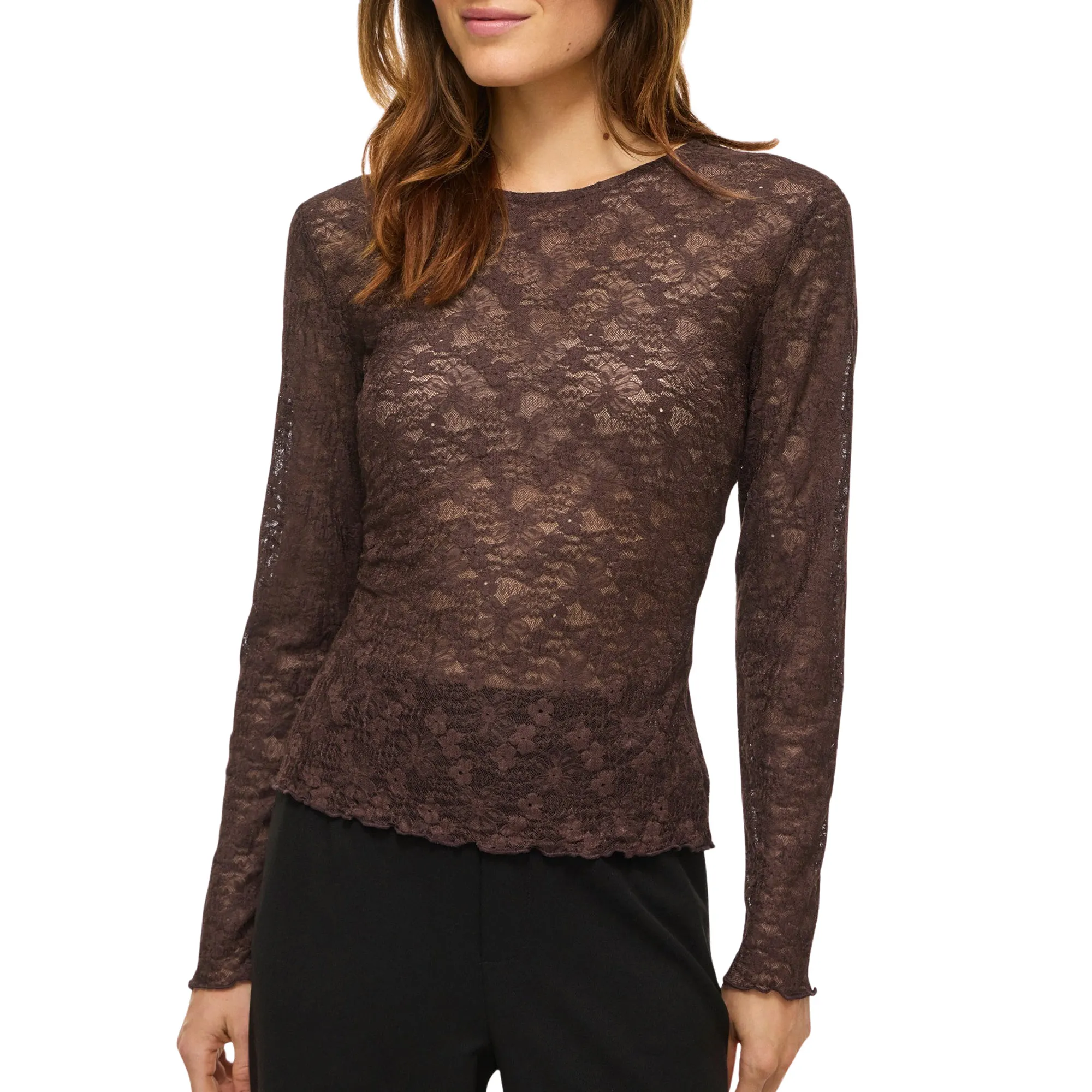 Vila Fay O-Neck L/S Top Damen