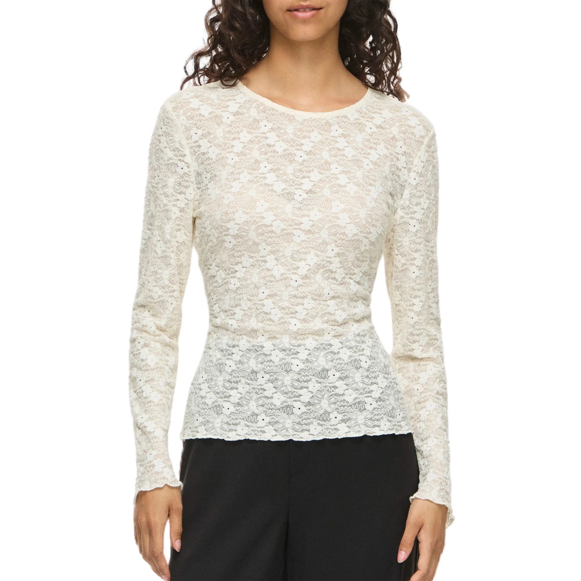 Vila Fay O-Neck L/S Top Damen