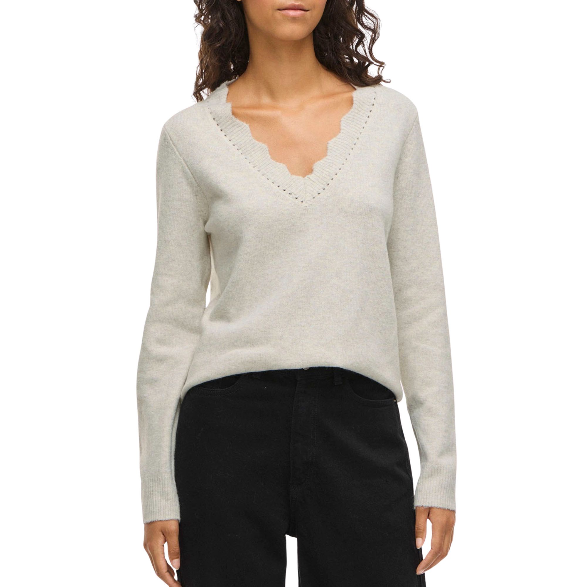 Vila Nikolina V-Neck Knit Top Dames