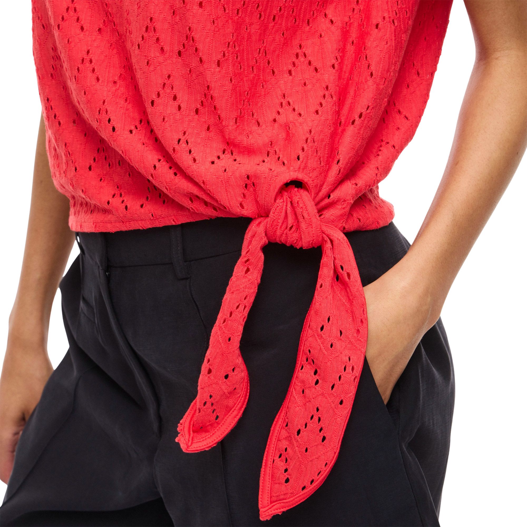 Vila Malina Open Neck Top Dames