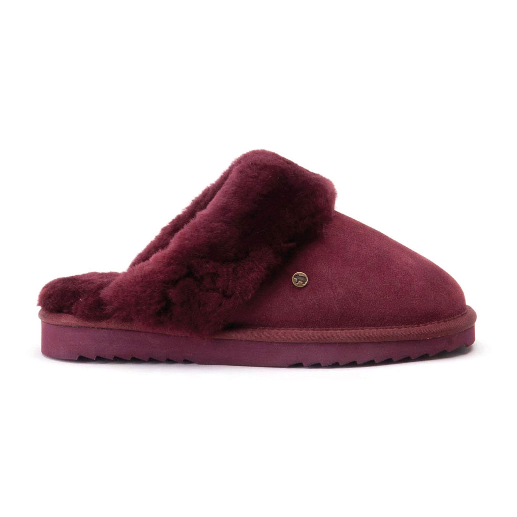 Warmbat Flurry Pantofole Donna In Pelle Scamosciata Con Suola In Gomma E Interno In Lana Merino