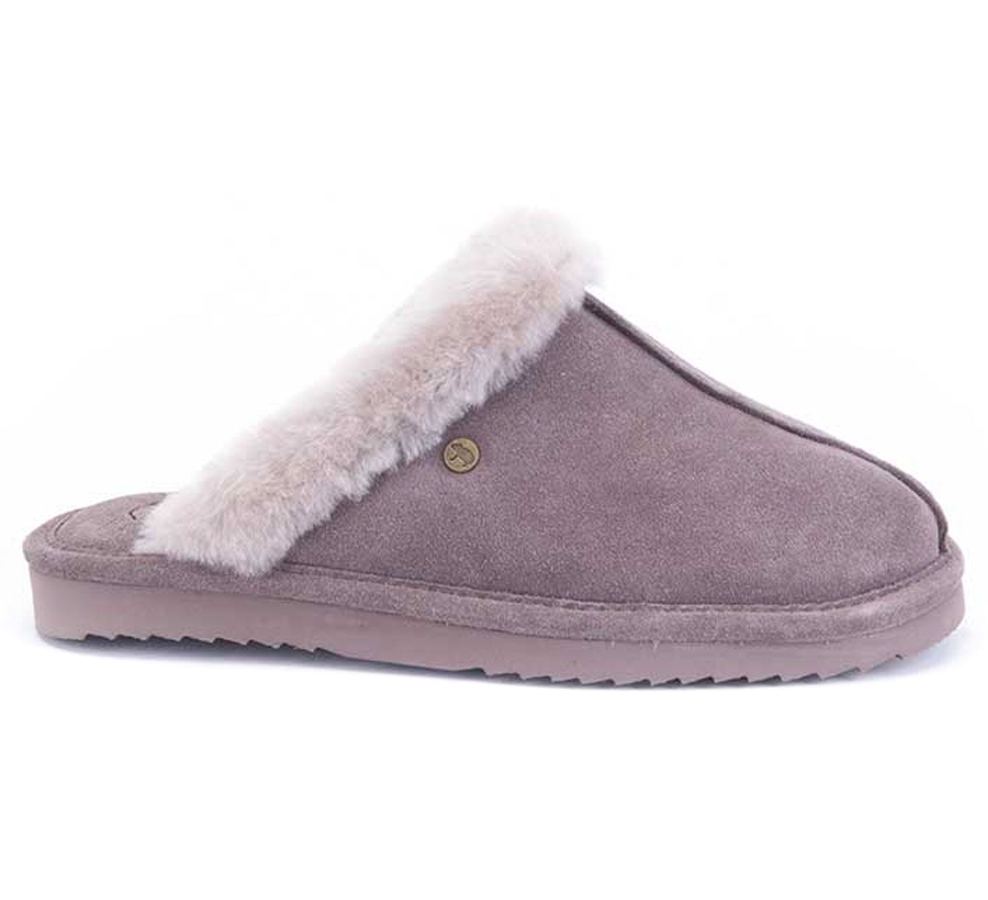 Warmbat Flurry Pantofole Donna In Pelle Scamosciata Con Suola In Gomma E Interno In Lana Merino
