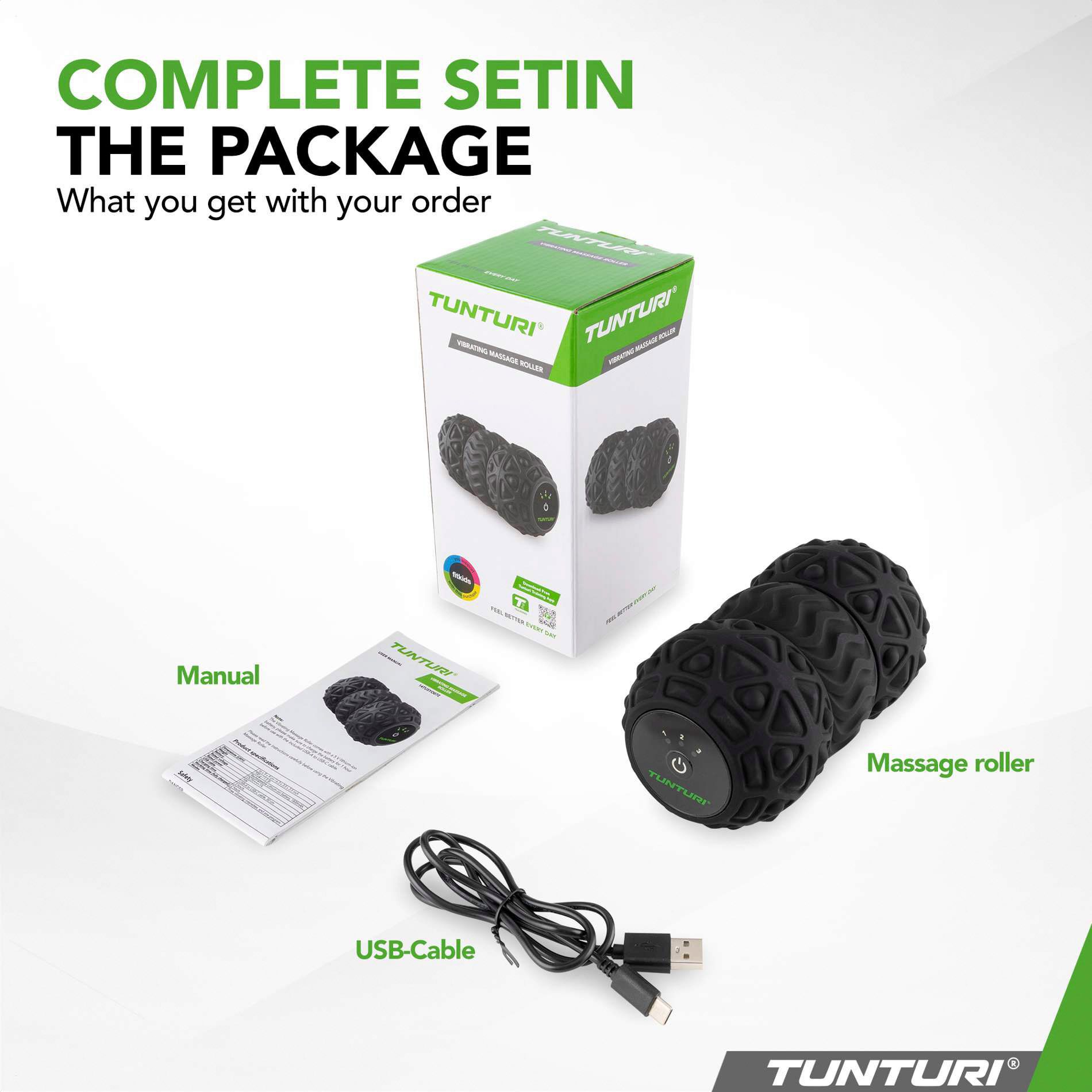 Tunturi Vibrating Duo Massage Roller