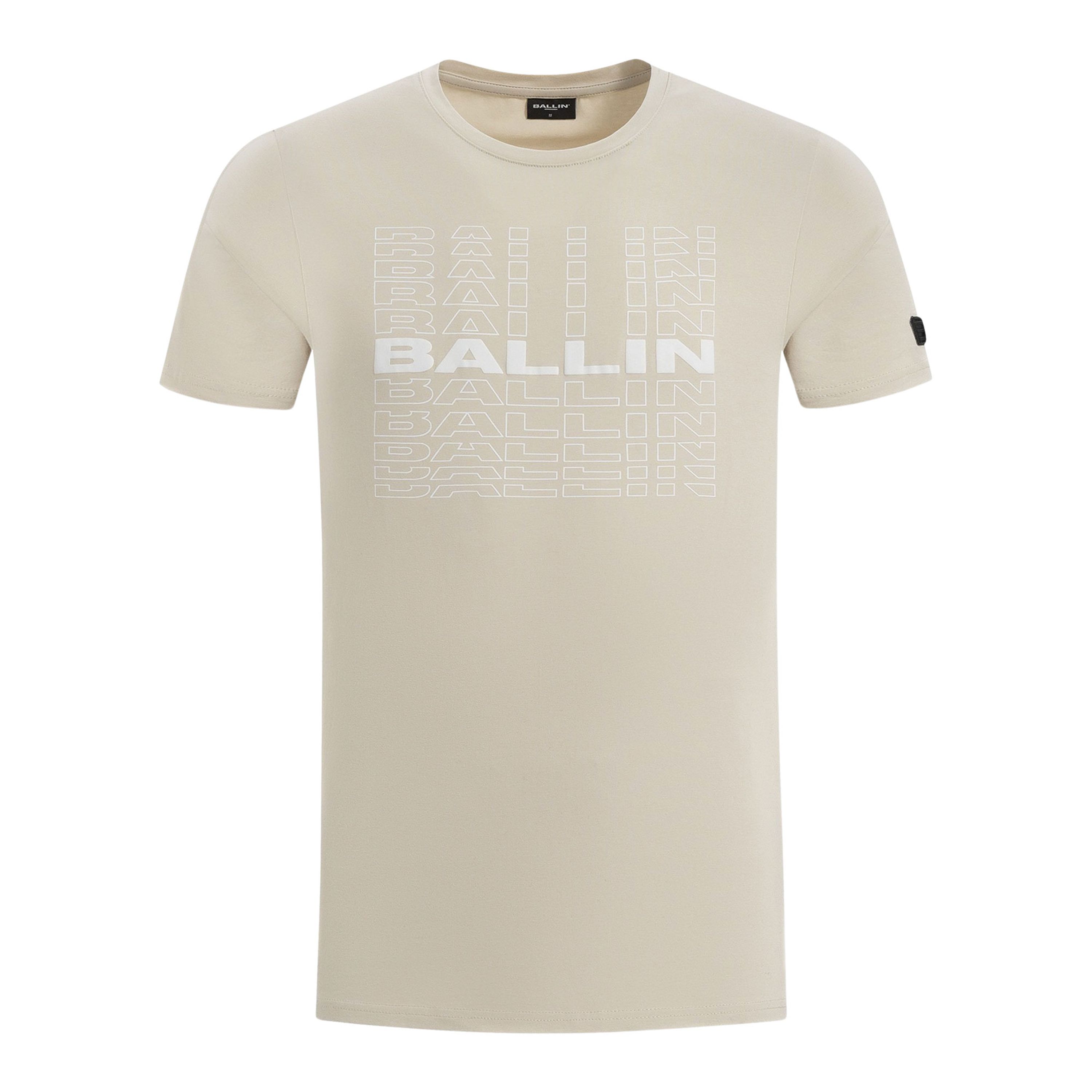Ballin T-shirt met printopdruk sand