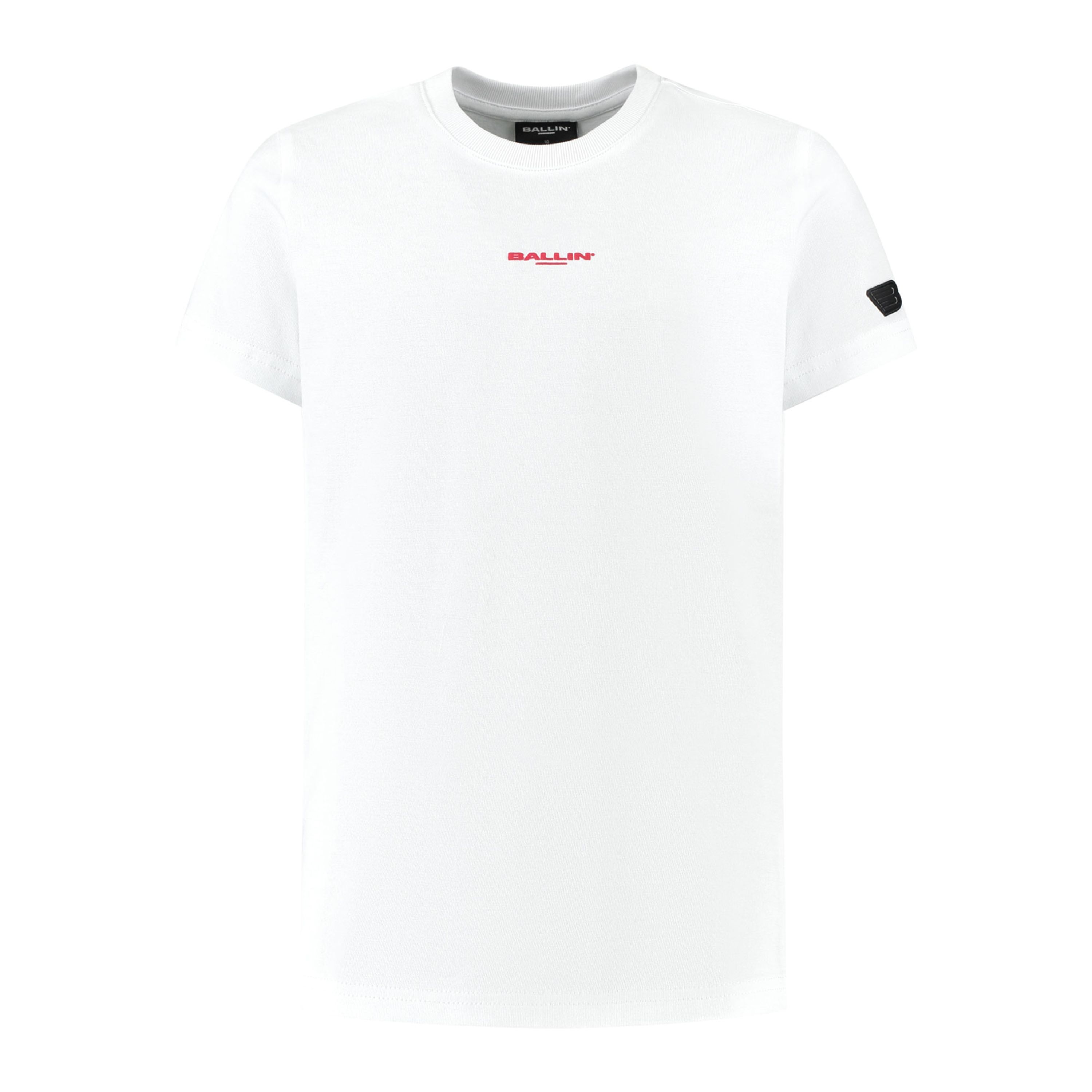 Ballin T-shirt met backprint wit Jongens Katoen Ronde hals Backprint 176