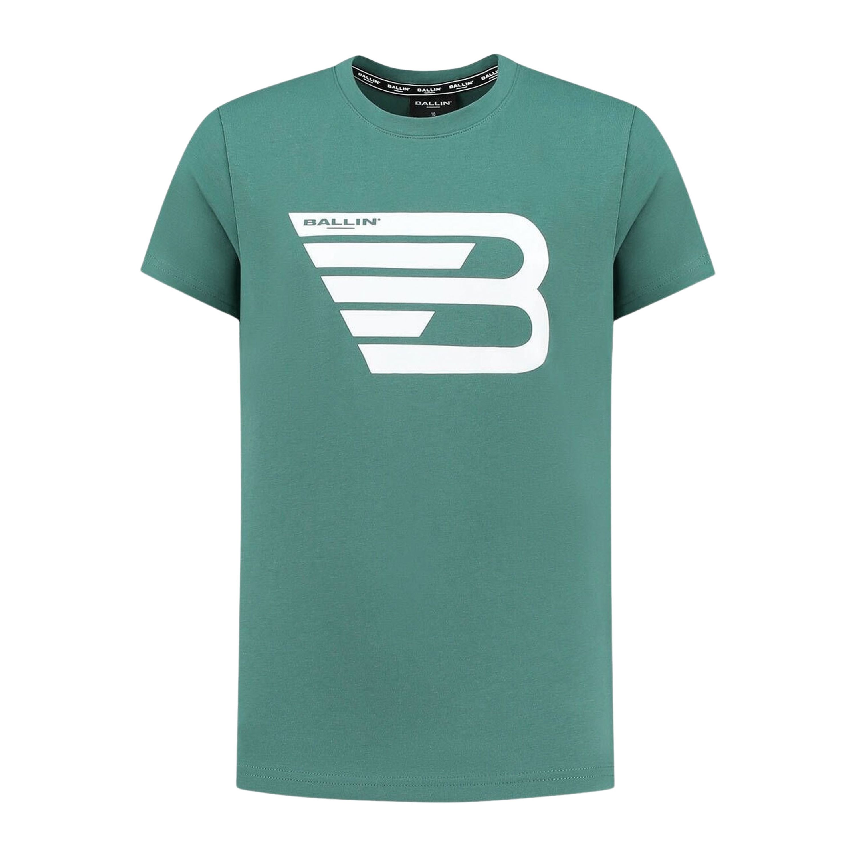 Ballin T-shirt met printopdruk groen Jongens Katoen Ronde hals Printopdruk 176