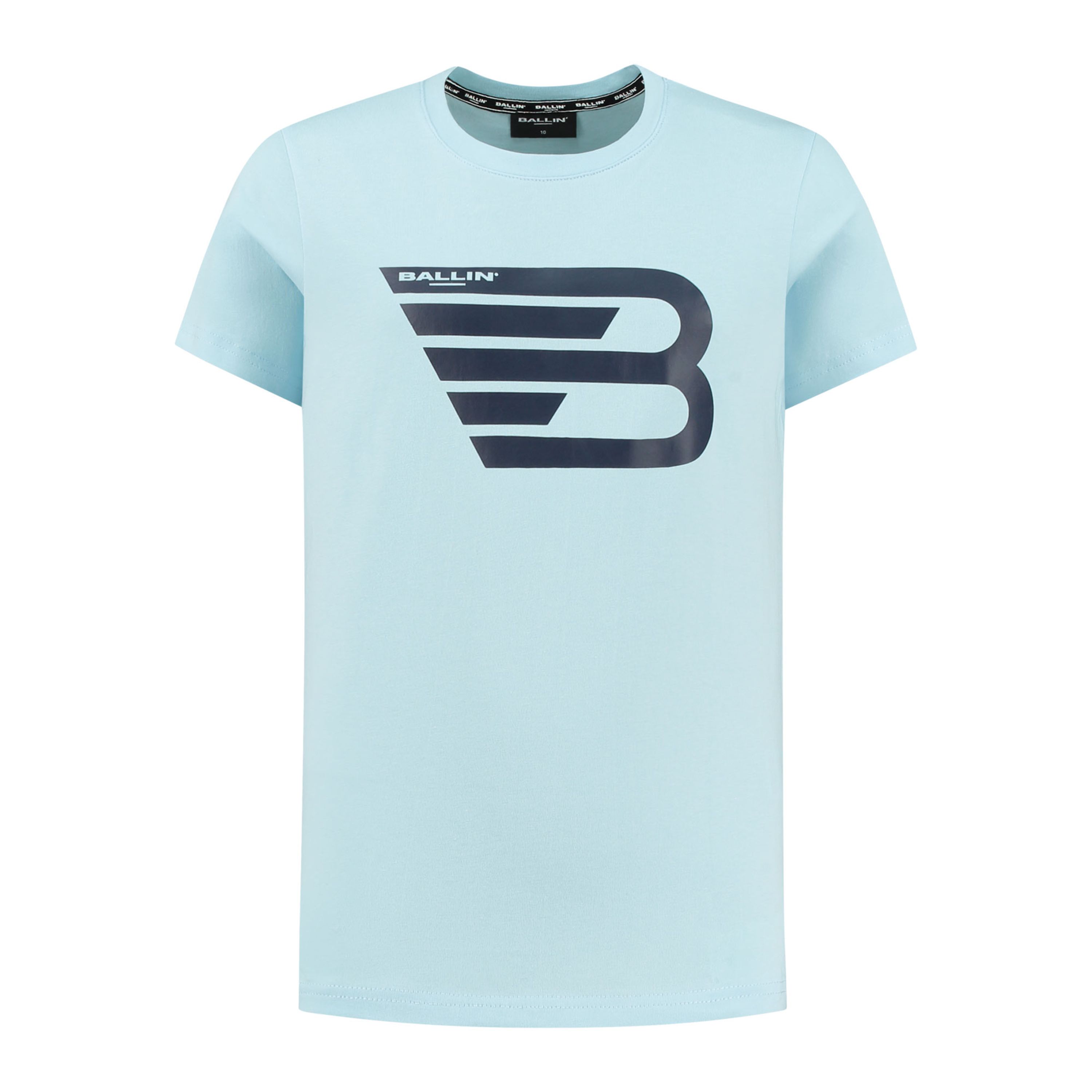 Ballin T-shirt met printopdruk lichtblauw Jongens Katoen Ronde hals Printopdruk 176