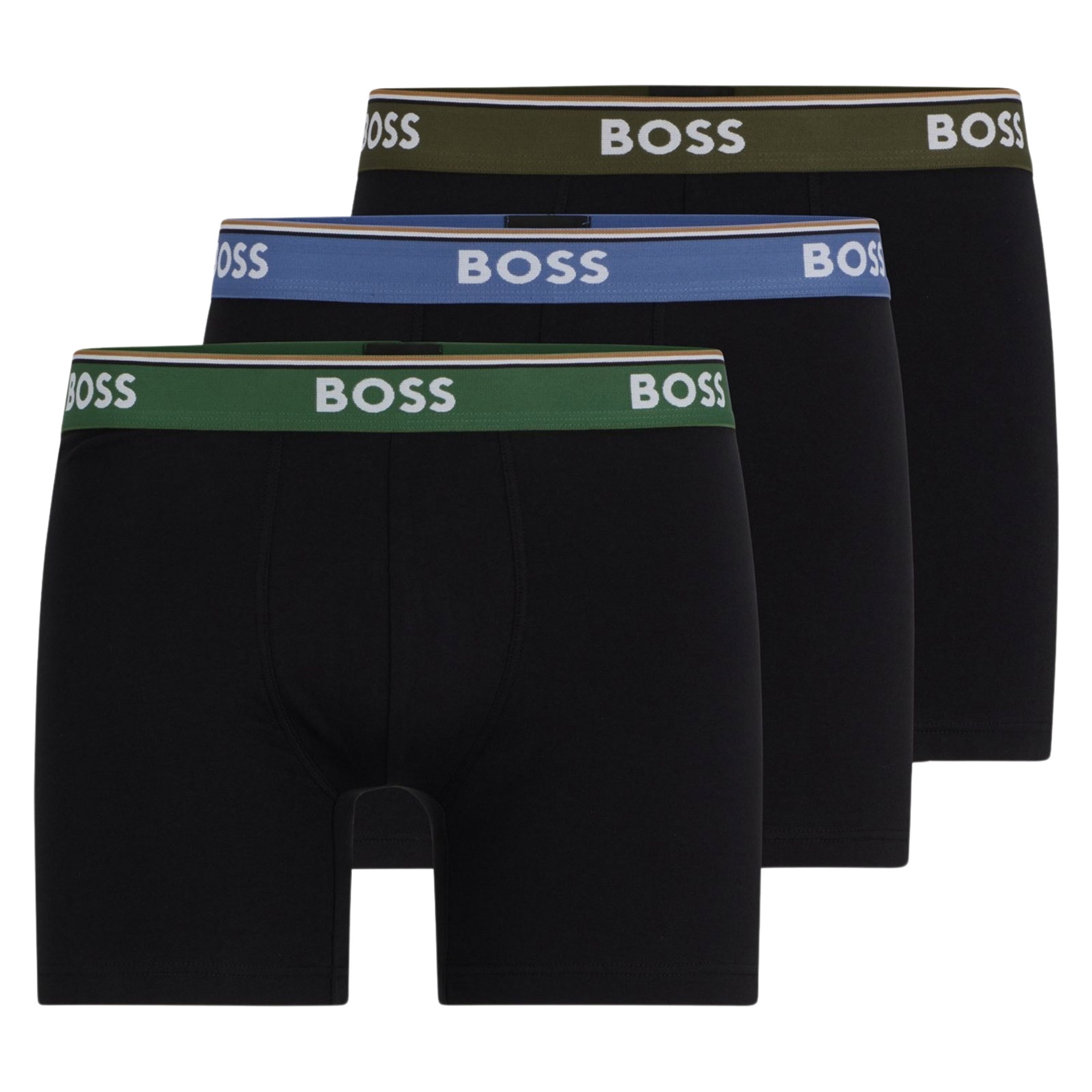 Boss Boxershort met elastische band met label in een set van 3 stuks