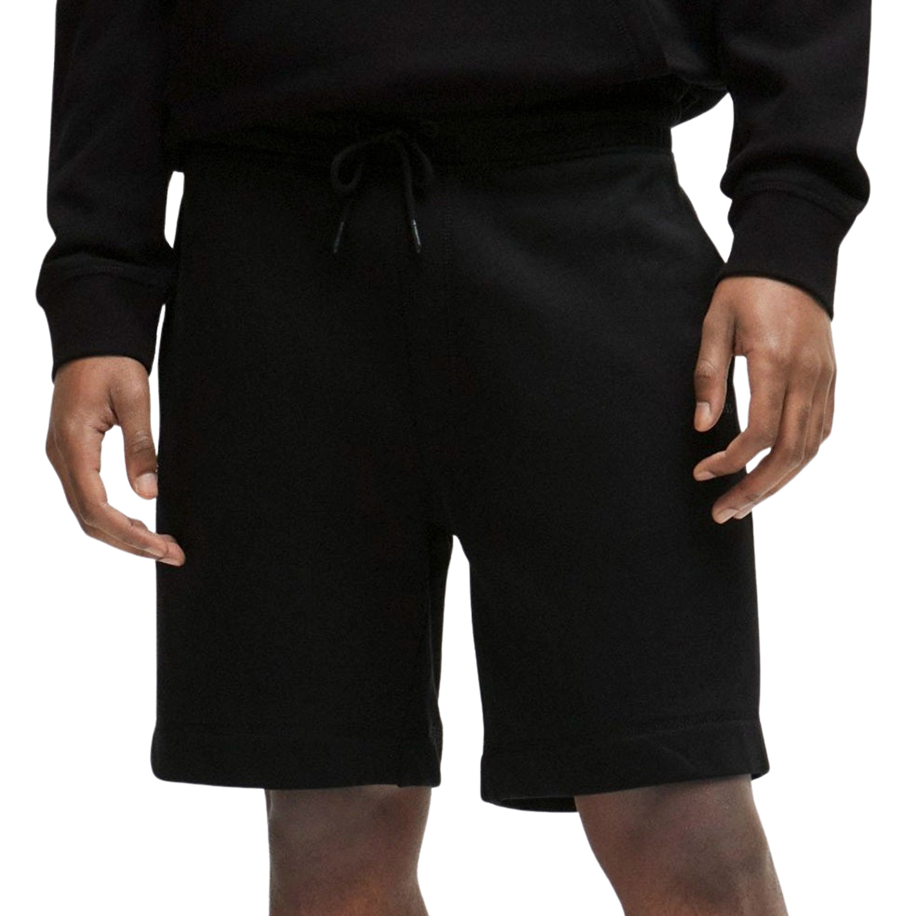 Hugo Boss Stijlvolle zwarte shorts met vetersluiting en zakken Black Heren