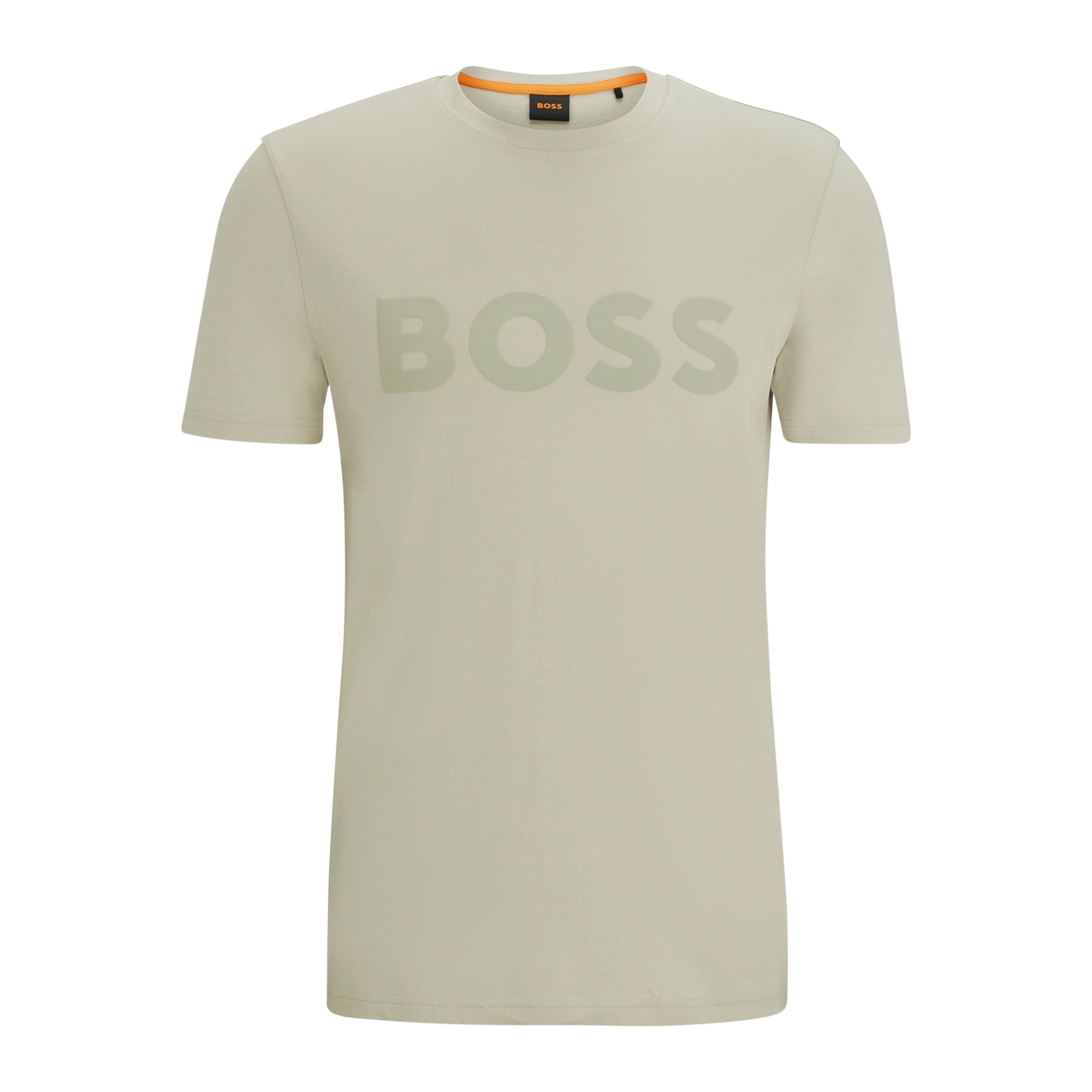 BOSS regular fit T-shirt met printopdruk beige