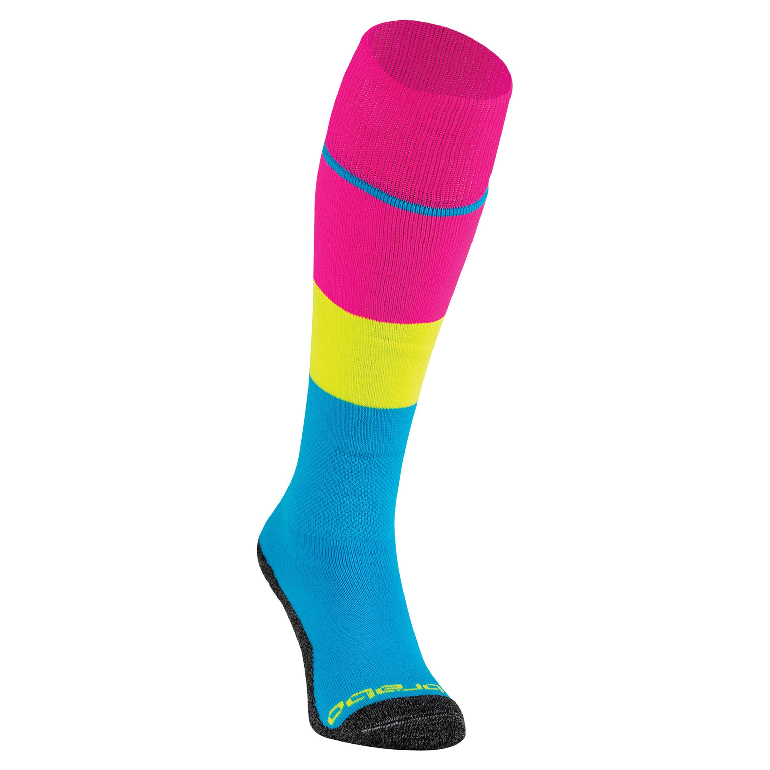 les chaussettes de hockey brabo neon colorblock