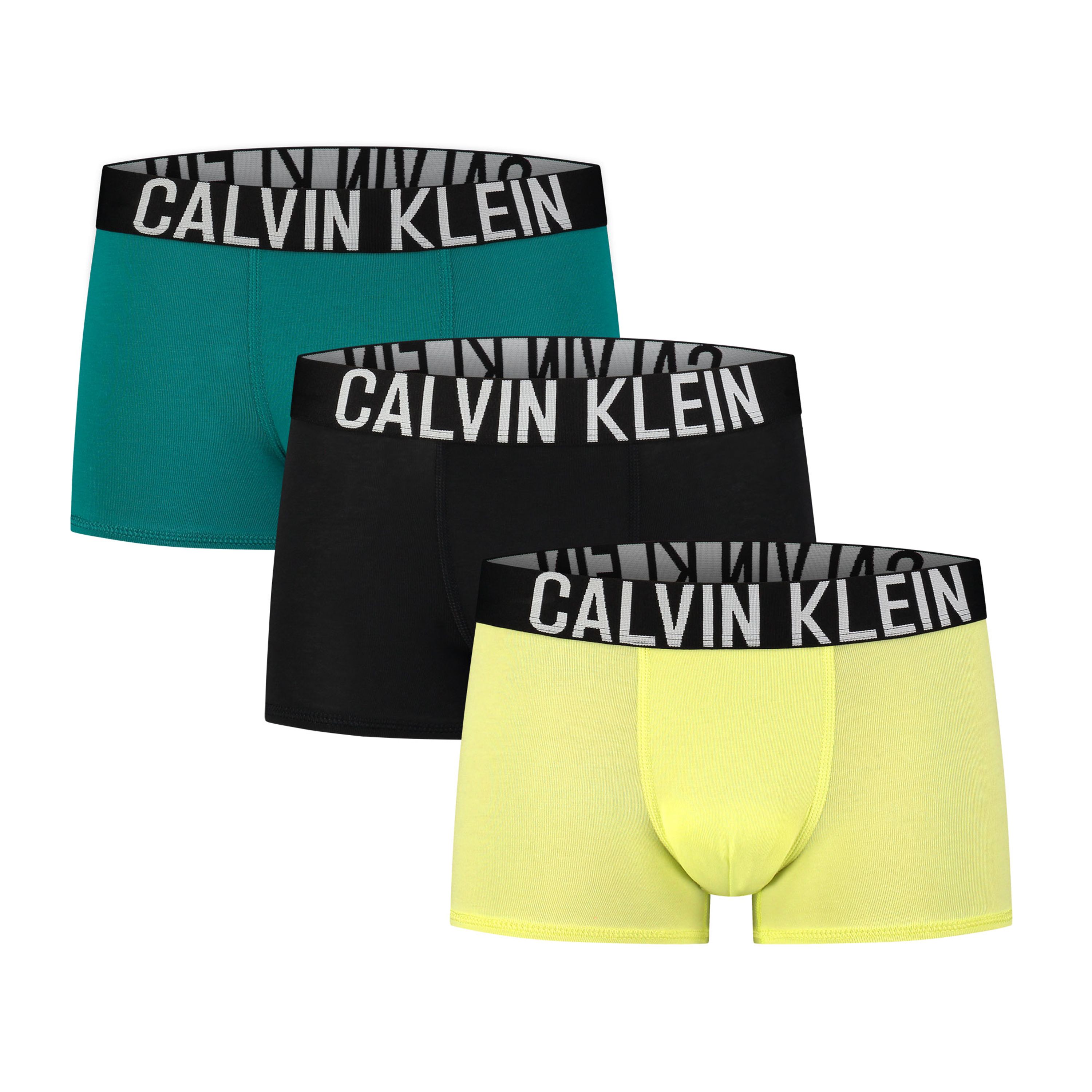 Calvin Klein boxershort set van 3 zwart geel blauw Jongens Biologisch katoen 128-140
