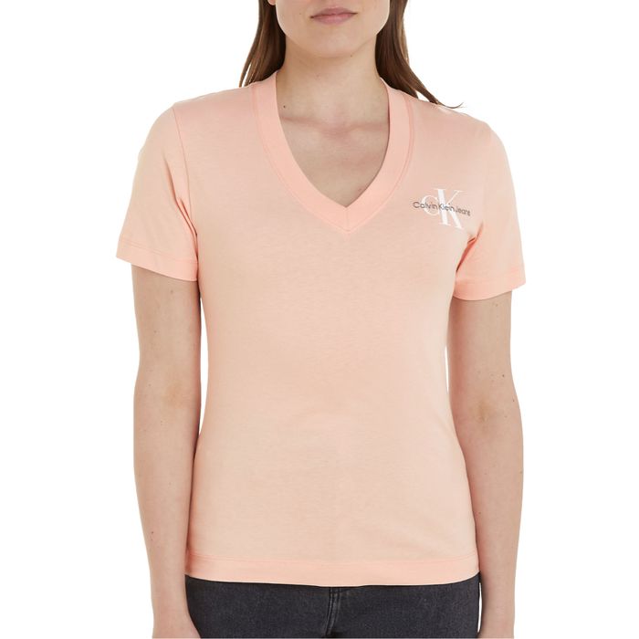 Calvin Klein Monologo Women Shirt V-neck | Plutosport Slim