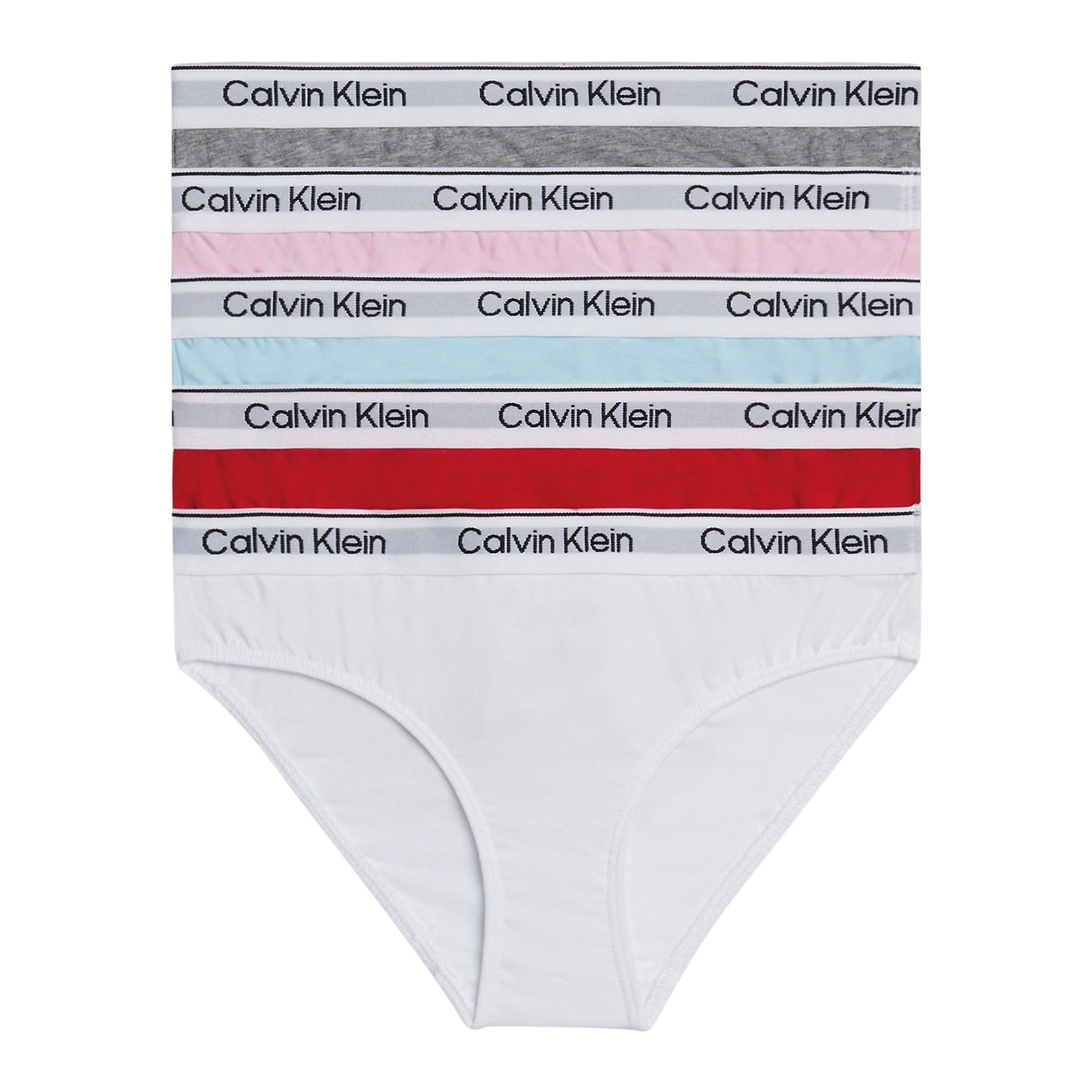 Calvin Klein slip set van 5 Multi Meisjes Biologisch katoen Effen 164-176