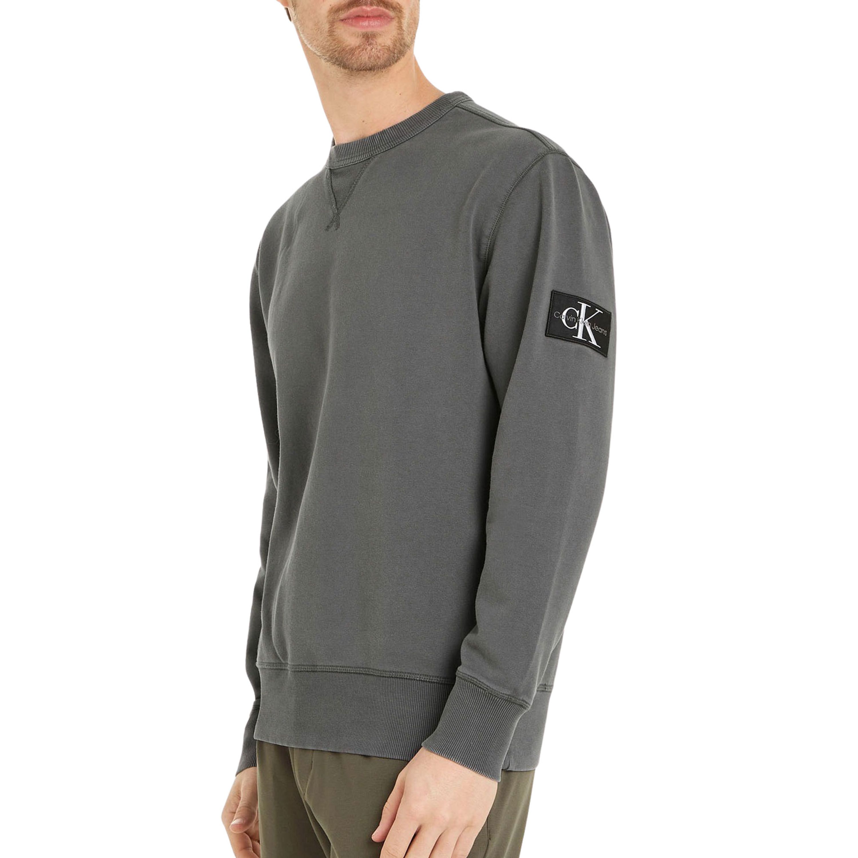 Calvin Klein Washed Badge Crew Sweater Heren