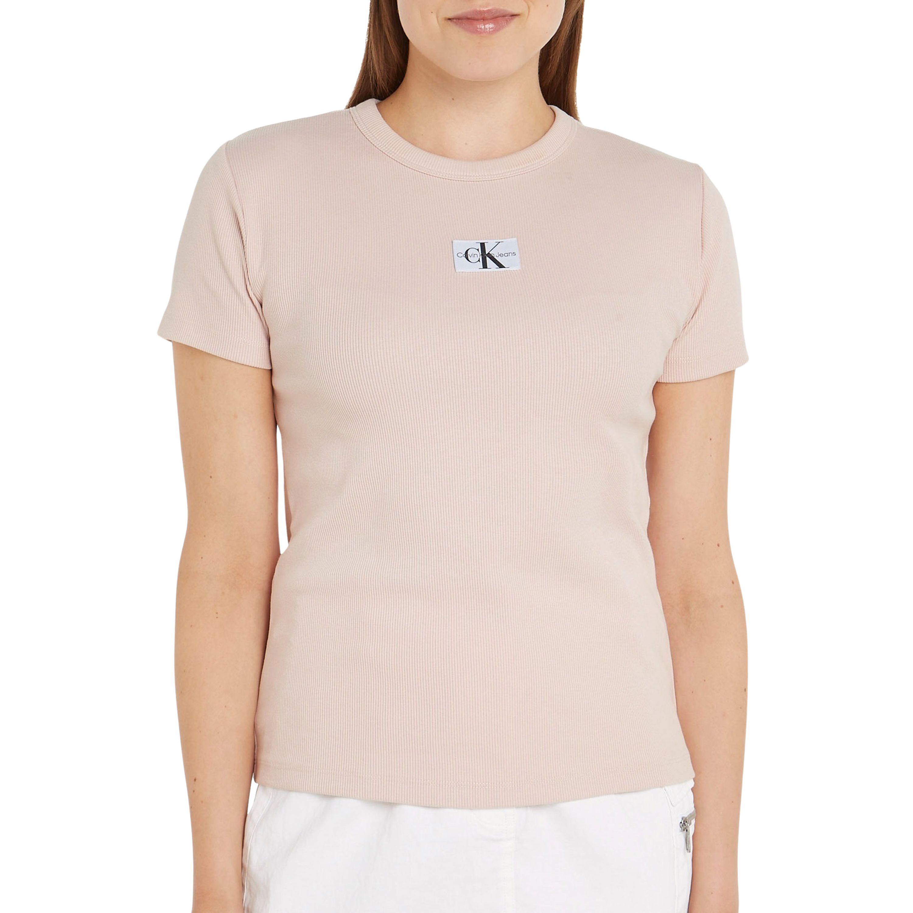 Calvin Klein Woven Label Rib Slim Shirt Dames