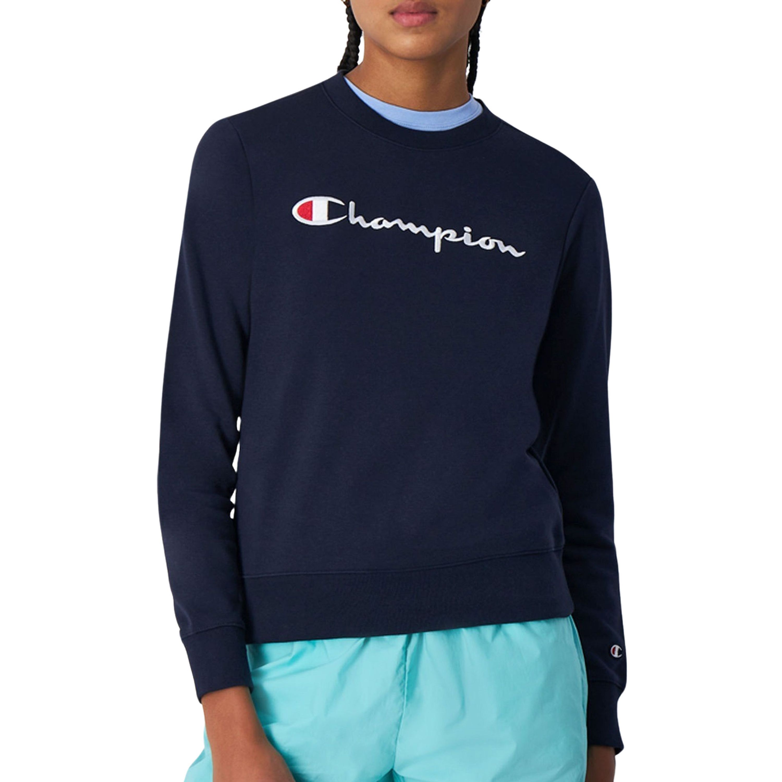 Champion Embroidered Big Script Logo Sweater Dames