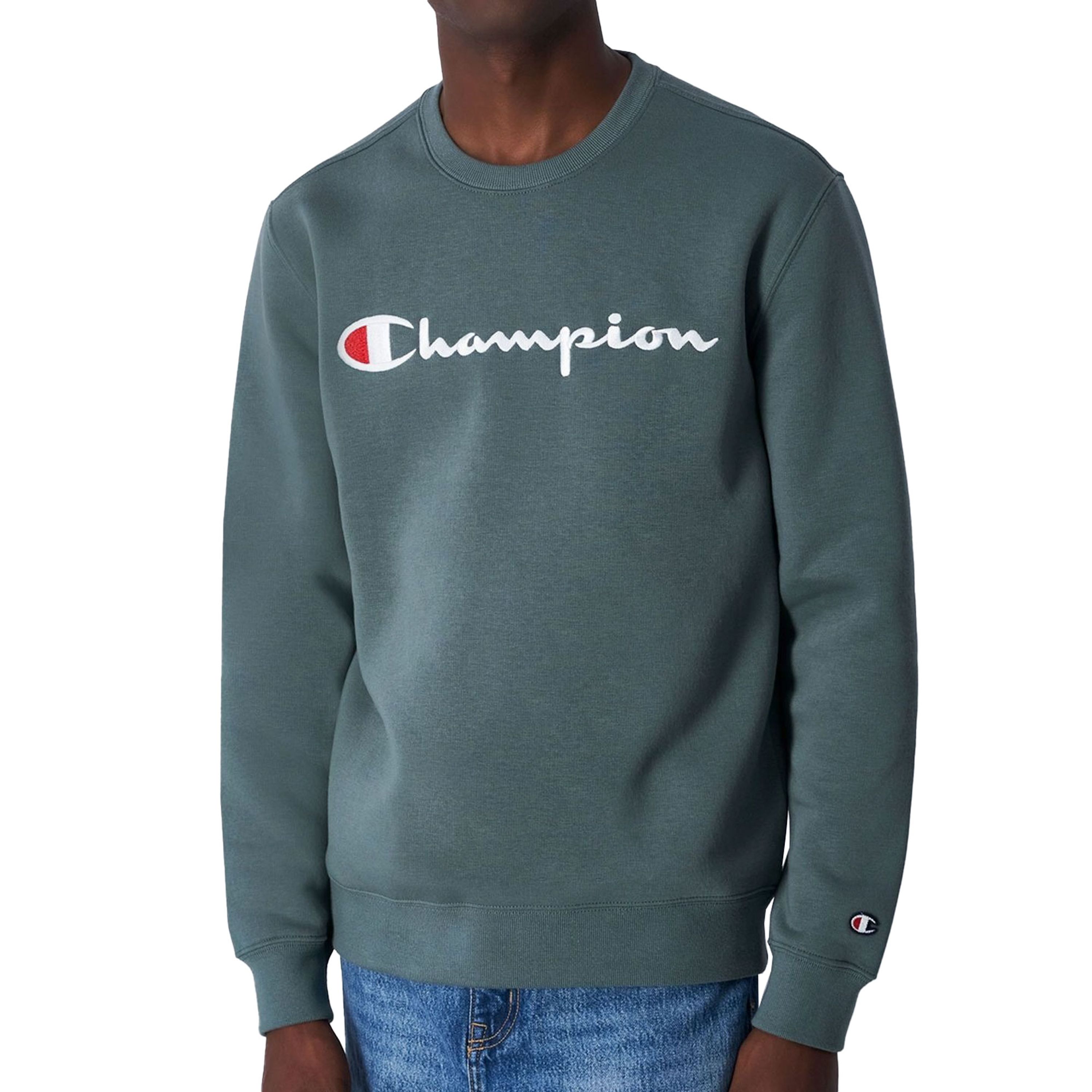 Champion Embroidered Script Logo Fleece Sweater Heren