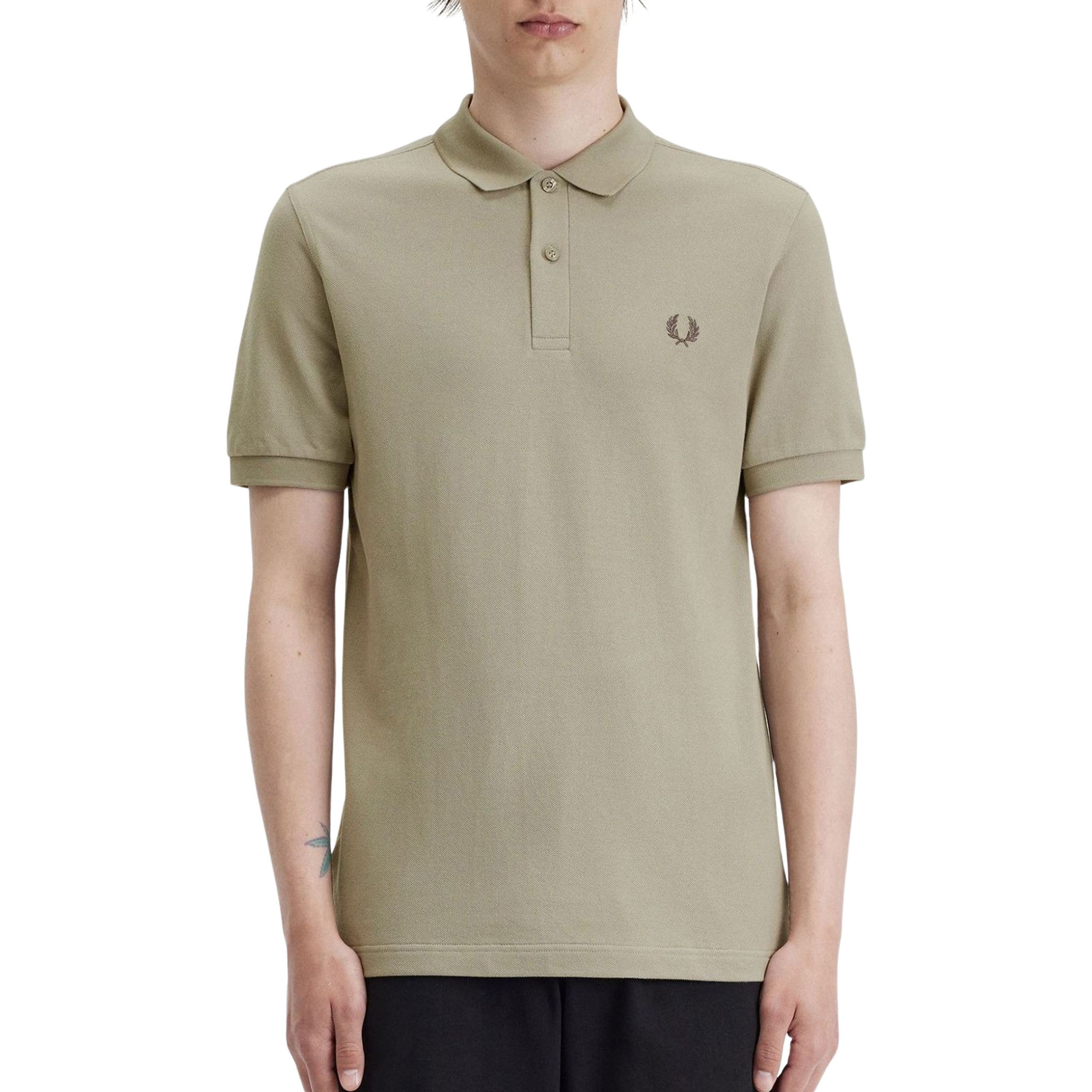 FRED PERRY Polo's & T-shirts The Plain Shirt Olijf