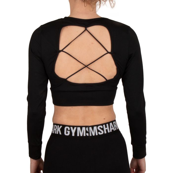 T-shirt Gymshark Pause Strappy Back Crop Longsleeve Femme