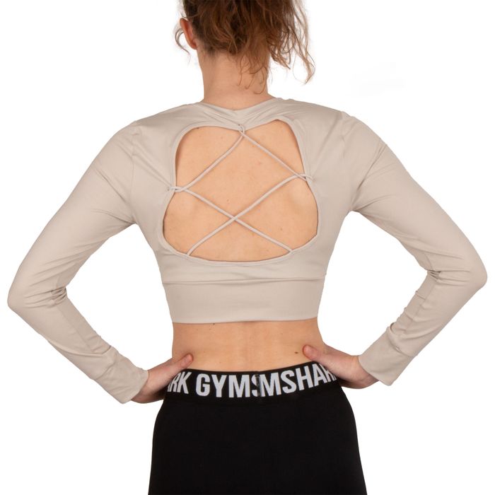 T-shirt Gymshark Pause Strappy Back Crop Longsleeve Femme