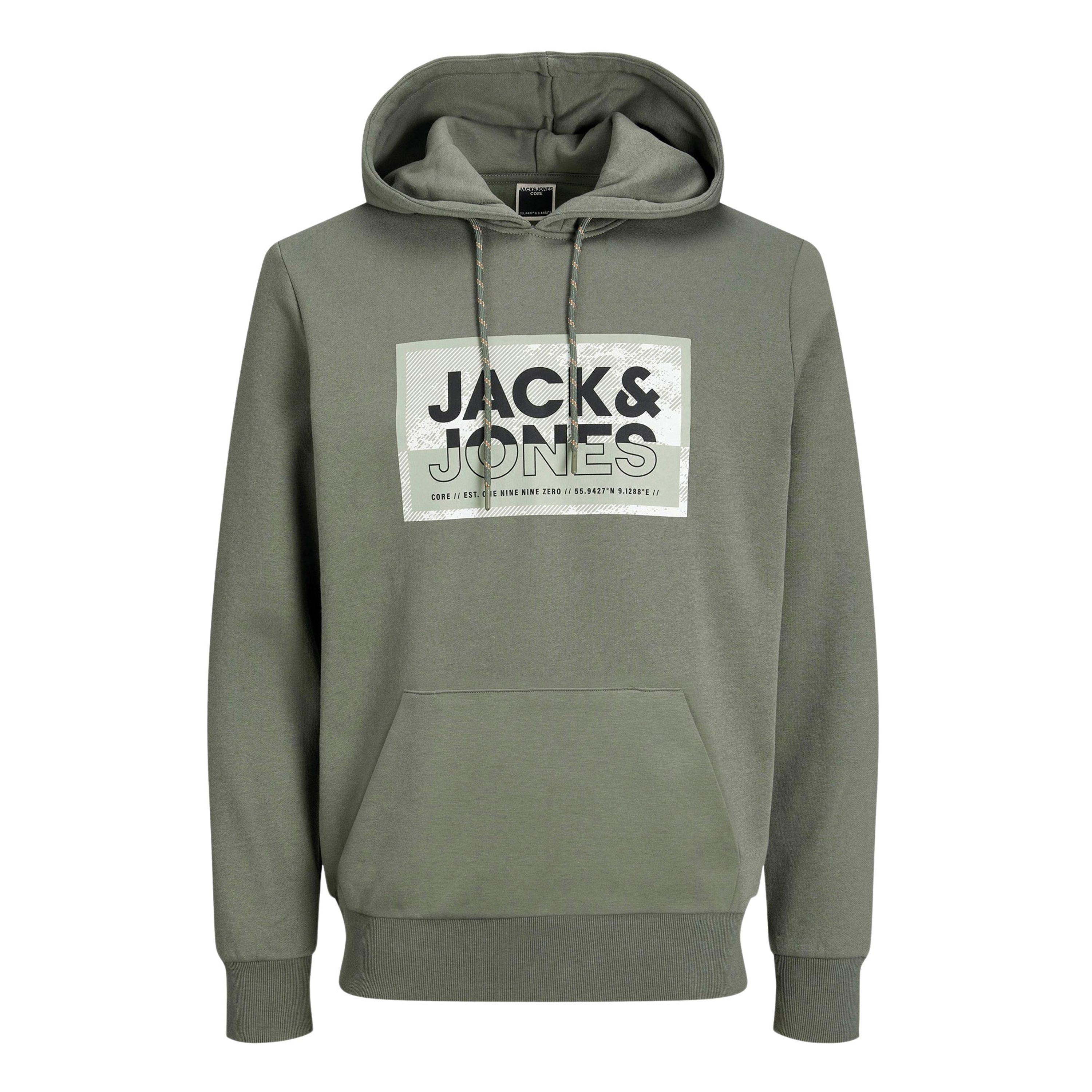 JACK & JONES PLUS SIZE hoodie JCOLOGAN Plus Size met printopdruk groen