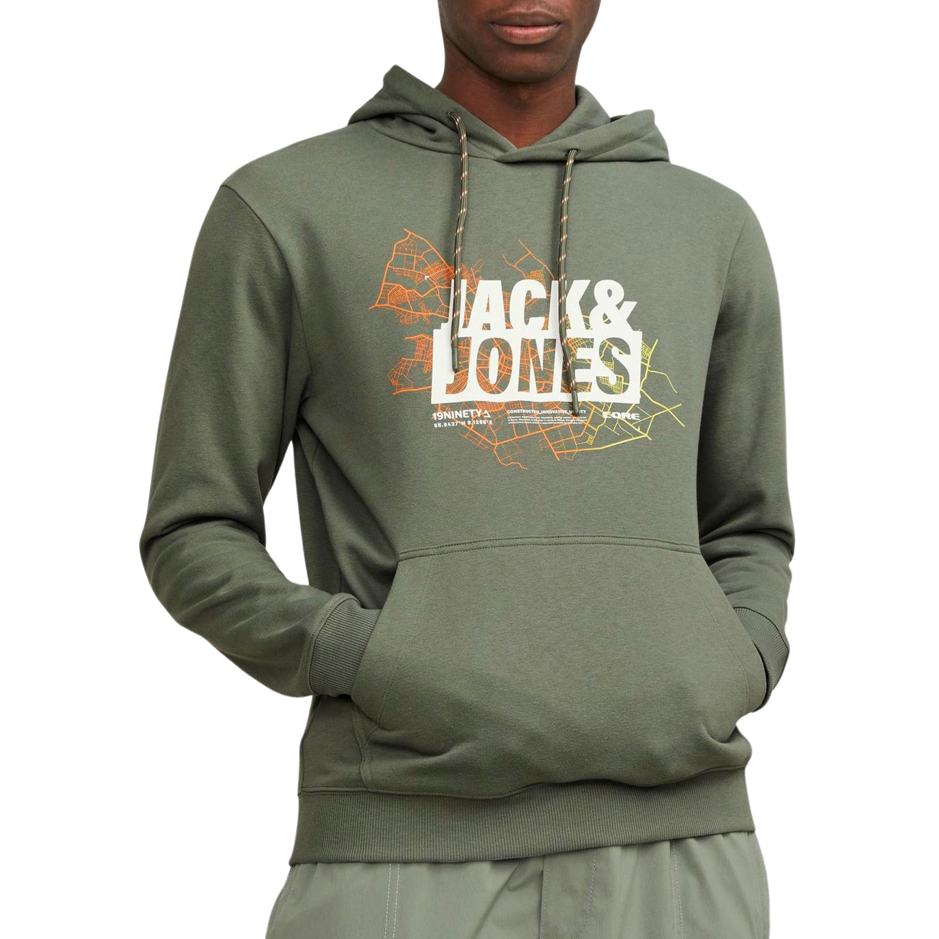 jack & jones Map Logo Sweat Hoodie Heren