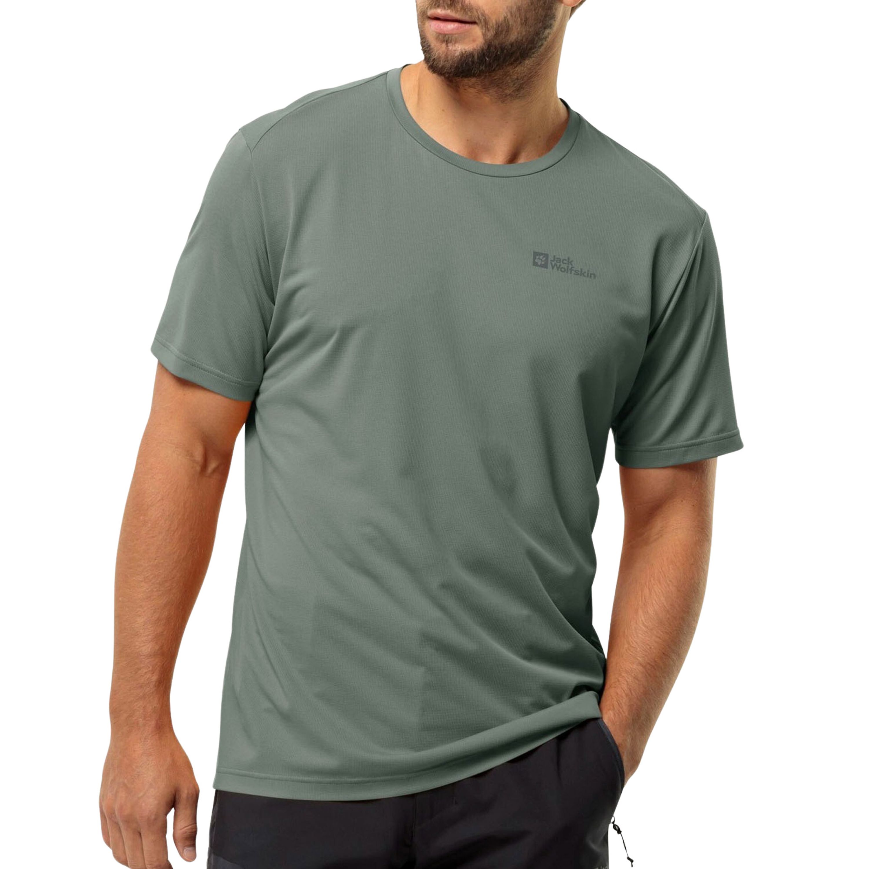 Jack Wolfskin Delgami S S Men Functioneel shirt Heren XXL hedge green hedge green