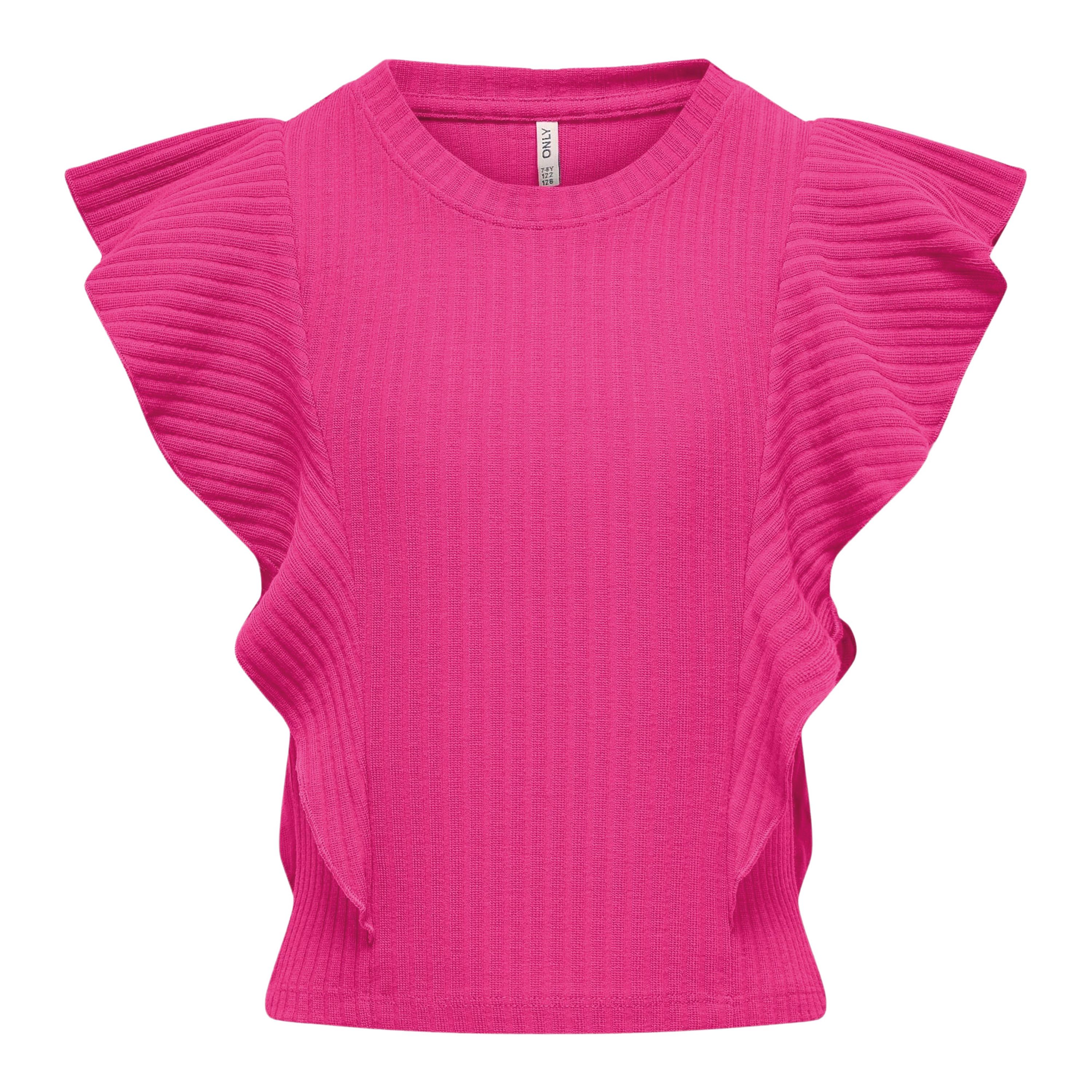 Only KIDS GIRL T-shirt KOGNELLA fuchsia Roze Meisjes Polyester Ronde hals 158 164