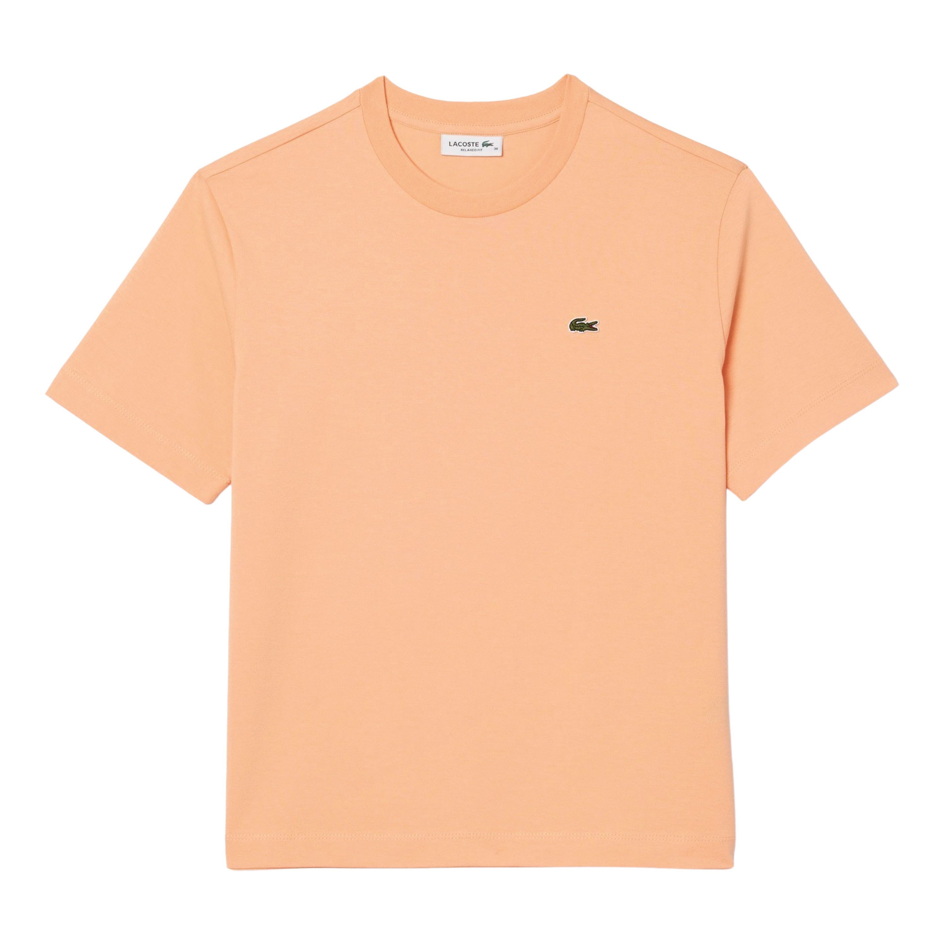 Lacoste Luxe Organisch Katoenen T-Shirt Orange Dames