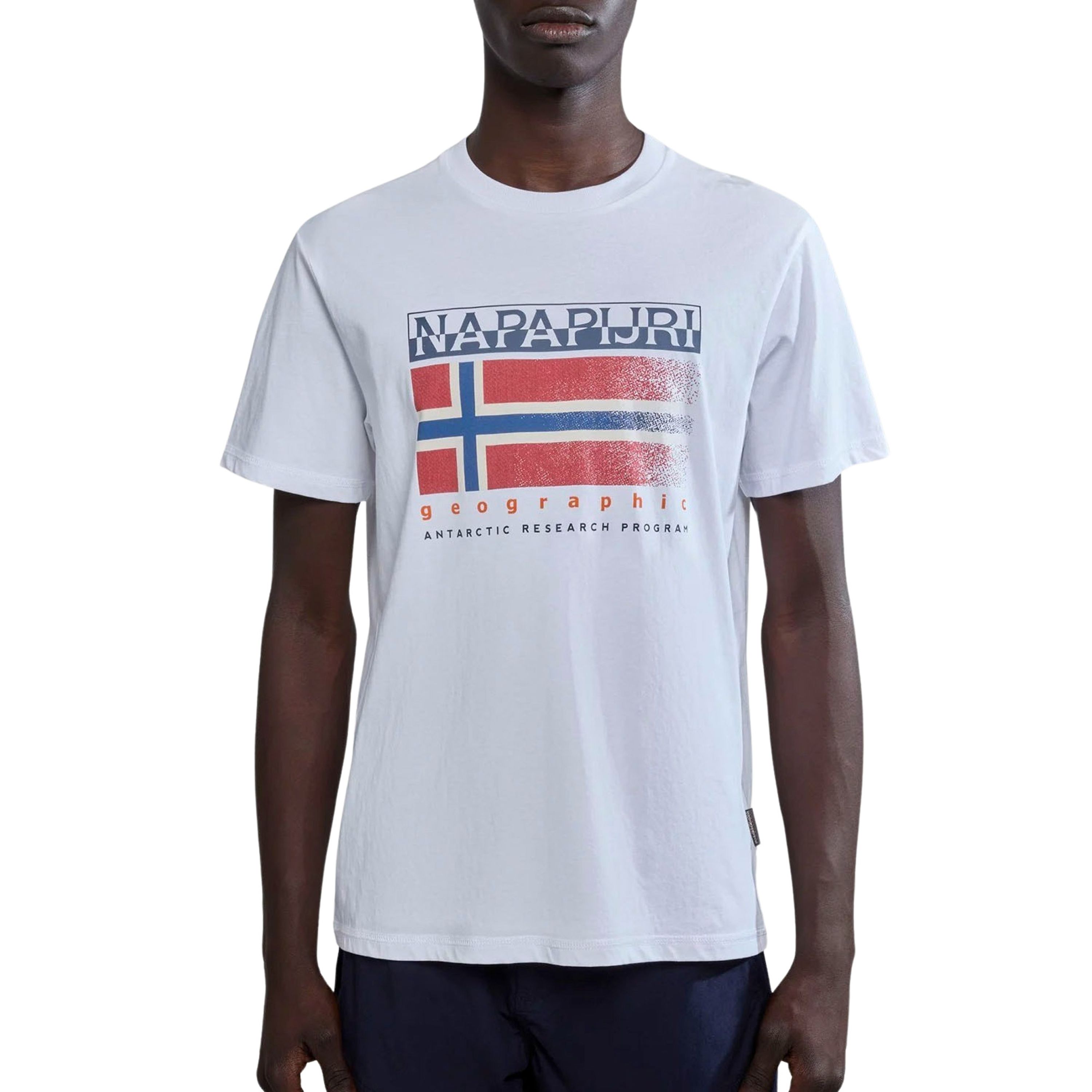 Napapijri T-shirt met label- en statementprint model 'S-KREIS'